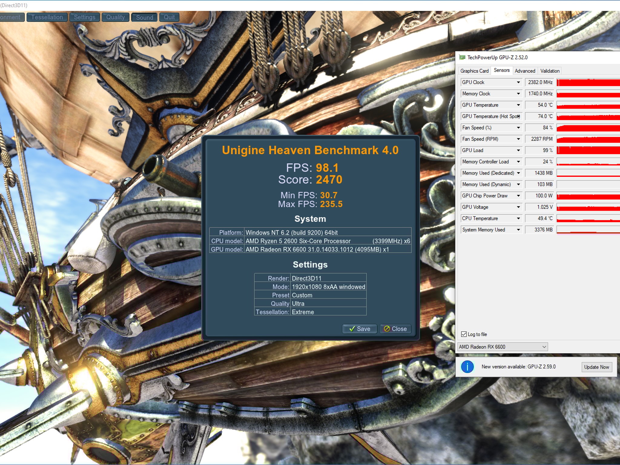MSI AMD Radeon RX 6600 MECH 2X 8GB GDDR6 Graphics Card, Used.