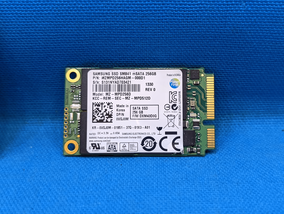 256GB mSATA Samsung SM841 mSATA SSD Solid State Drive - 97% health