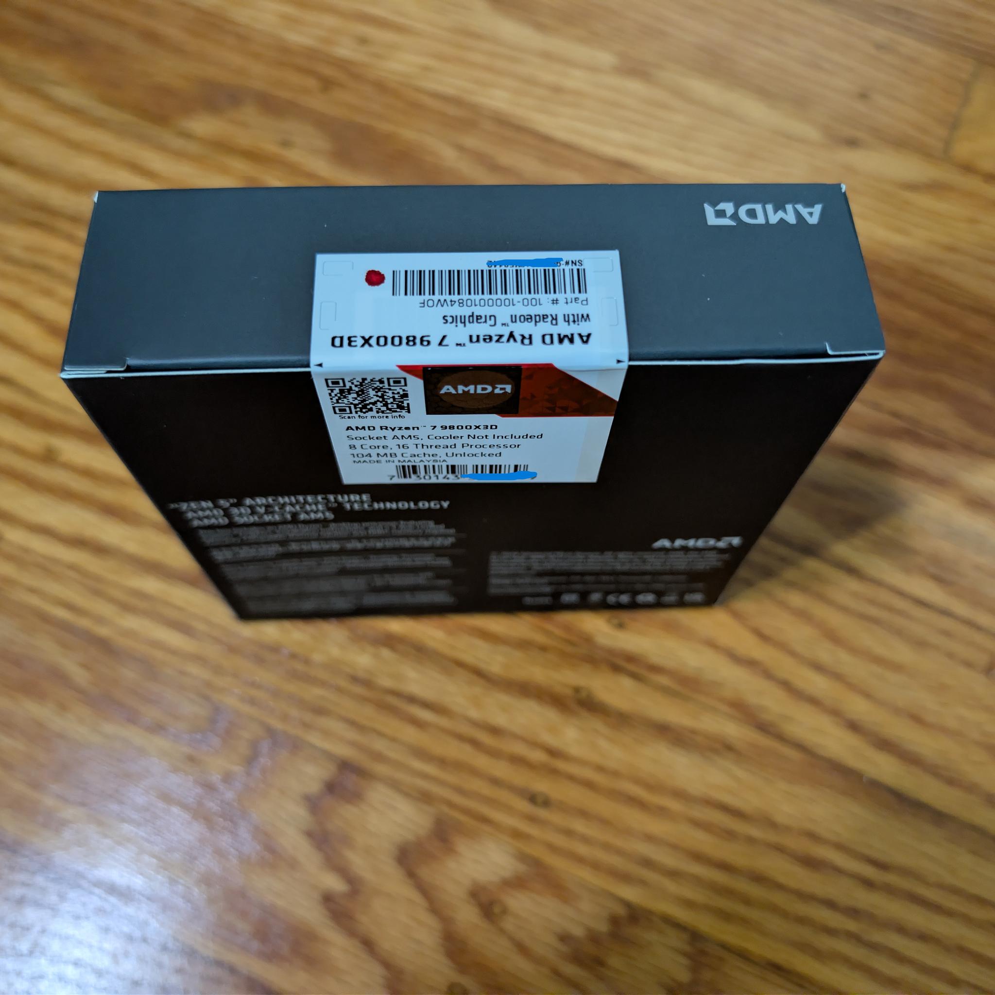 [Brand New Sealed]AMD Ryzen 7 9800X3D- W/ Crimson Desert Game Bundle redemption (Expire on 5/23/26)