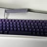 Quality RGB Custom Keyboard - Gateron Milky Yellow + Extras - Purple Hue Keycaps & Coiled Wire