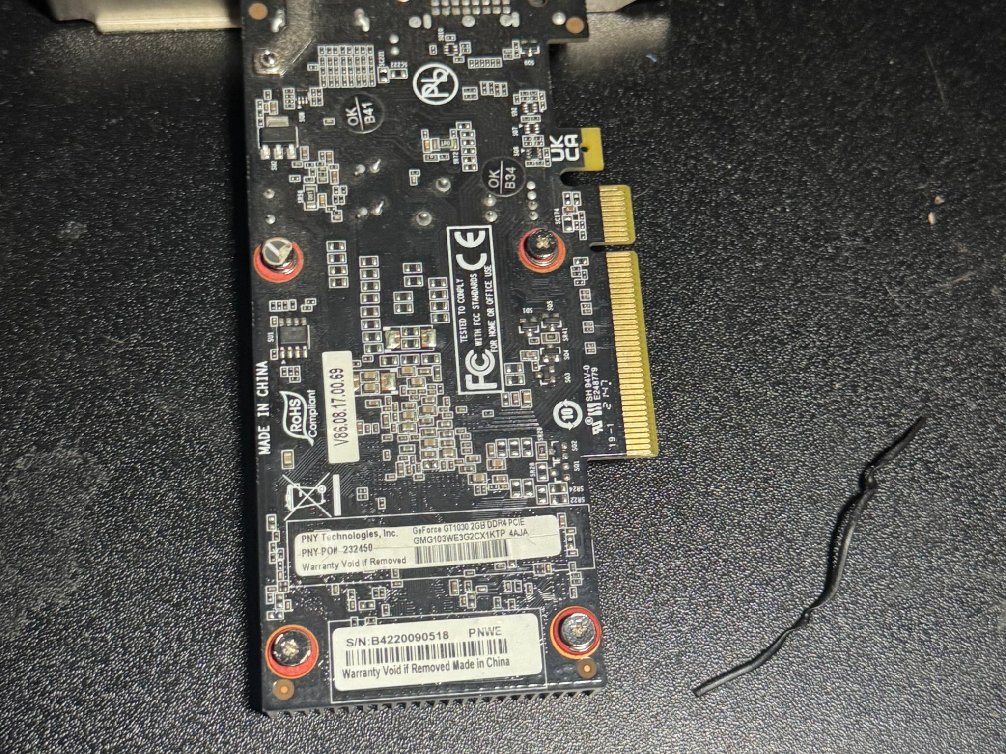 PNY GeForce GT 1030 2GB GDDR5 version