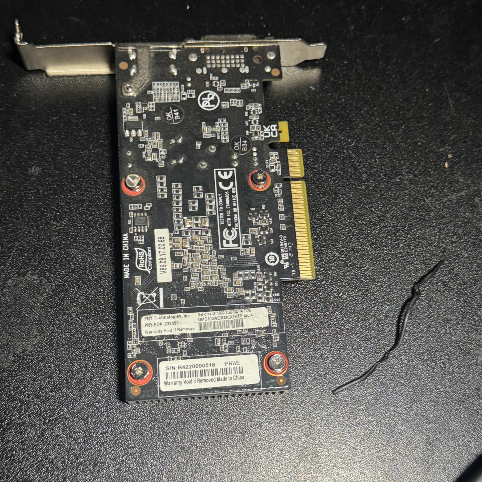PNY GeForce GT 1030 2GB GDDR5 version