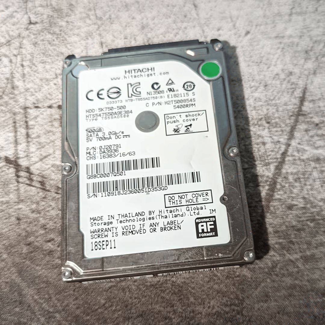 500GB 2.5" Hard Drive