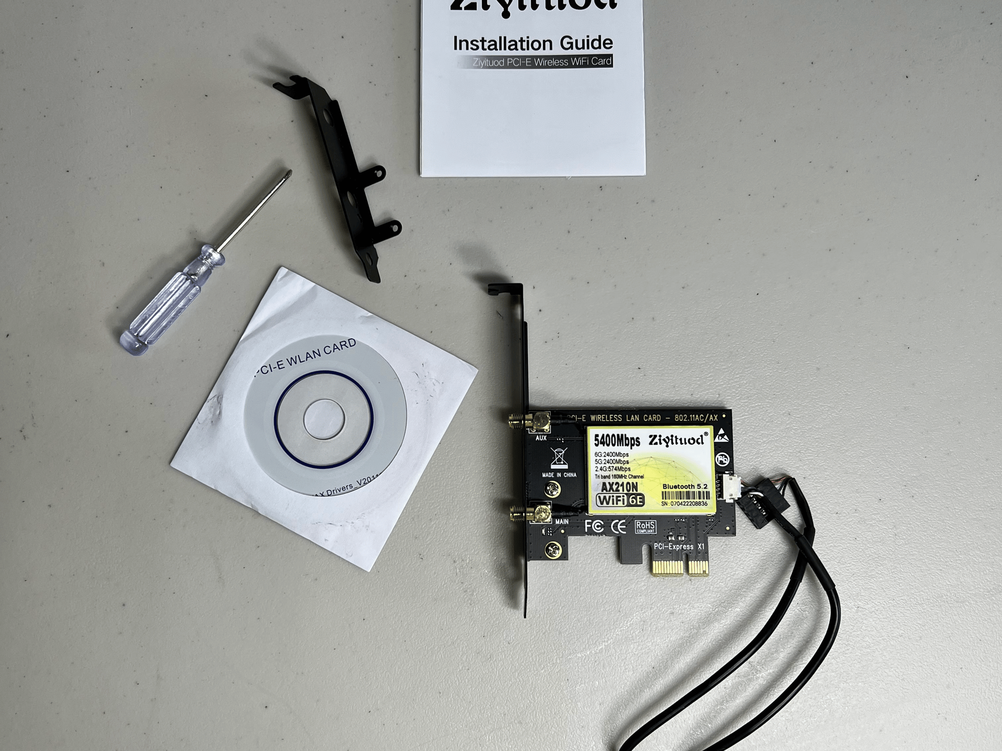 WiFi 6E AX210 Bluetooth5.2 PCIe WiFi Card
