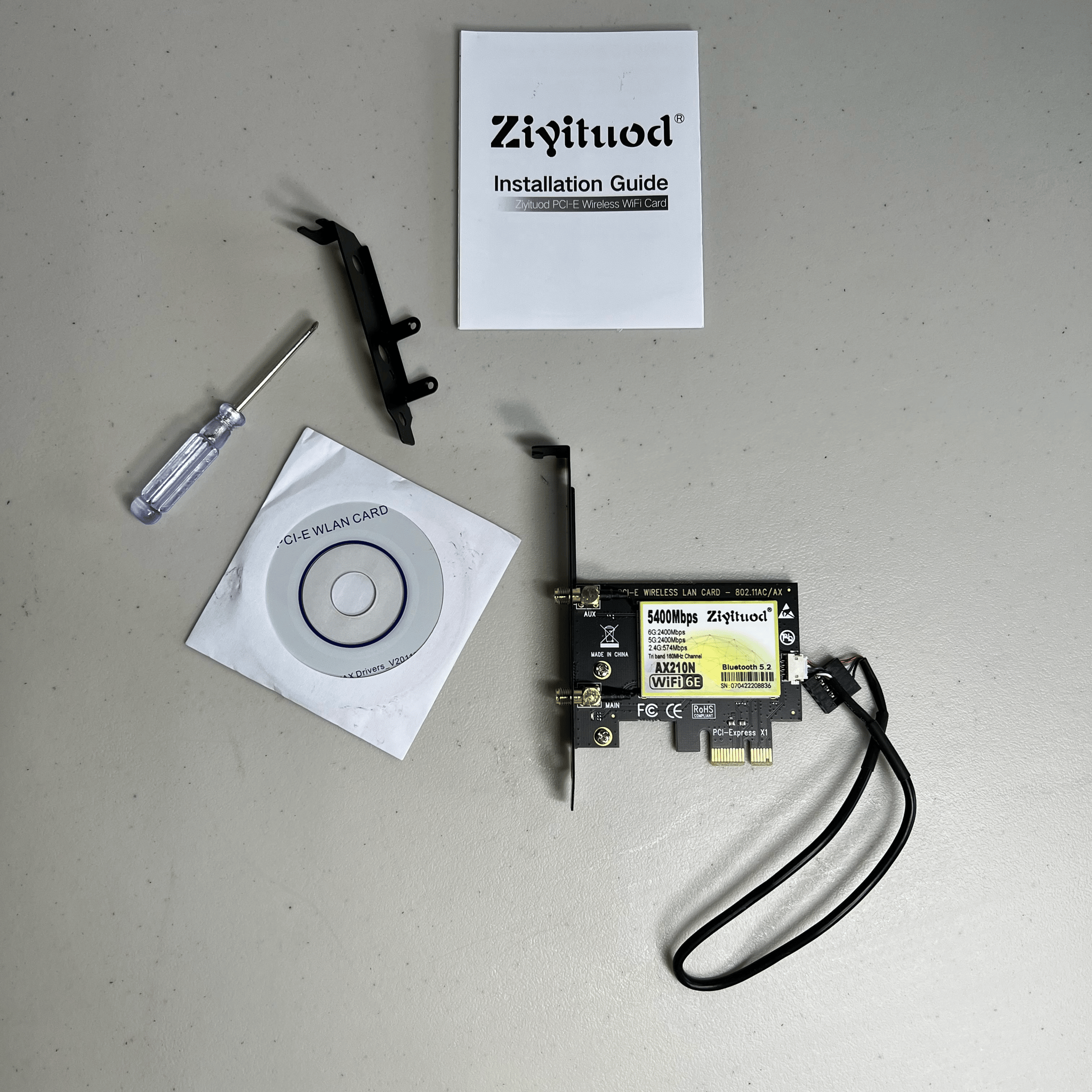 WiFi 6E AX210 Bluetooth5.2 PCIe WiFi Card