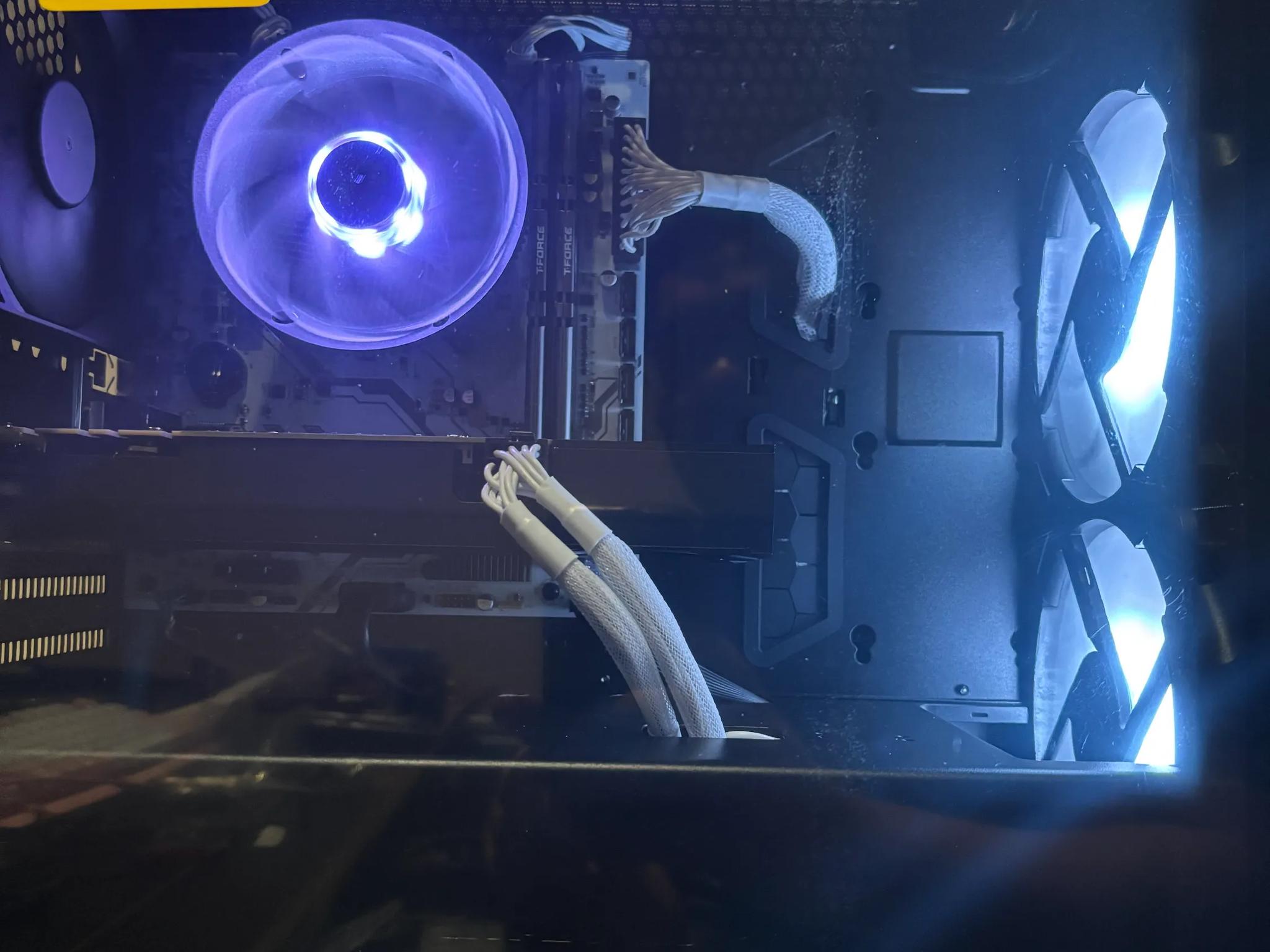 White and Black Gaming PC