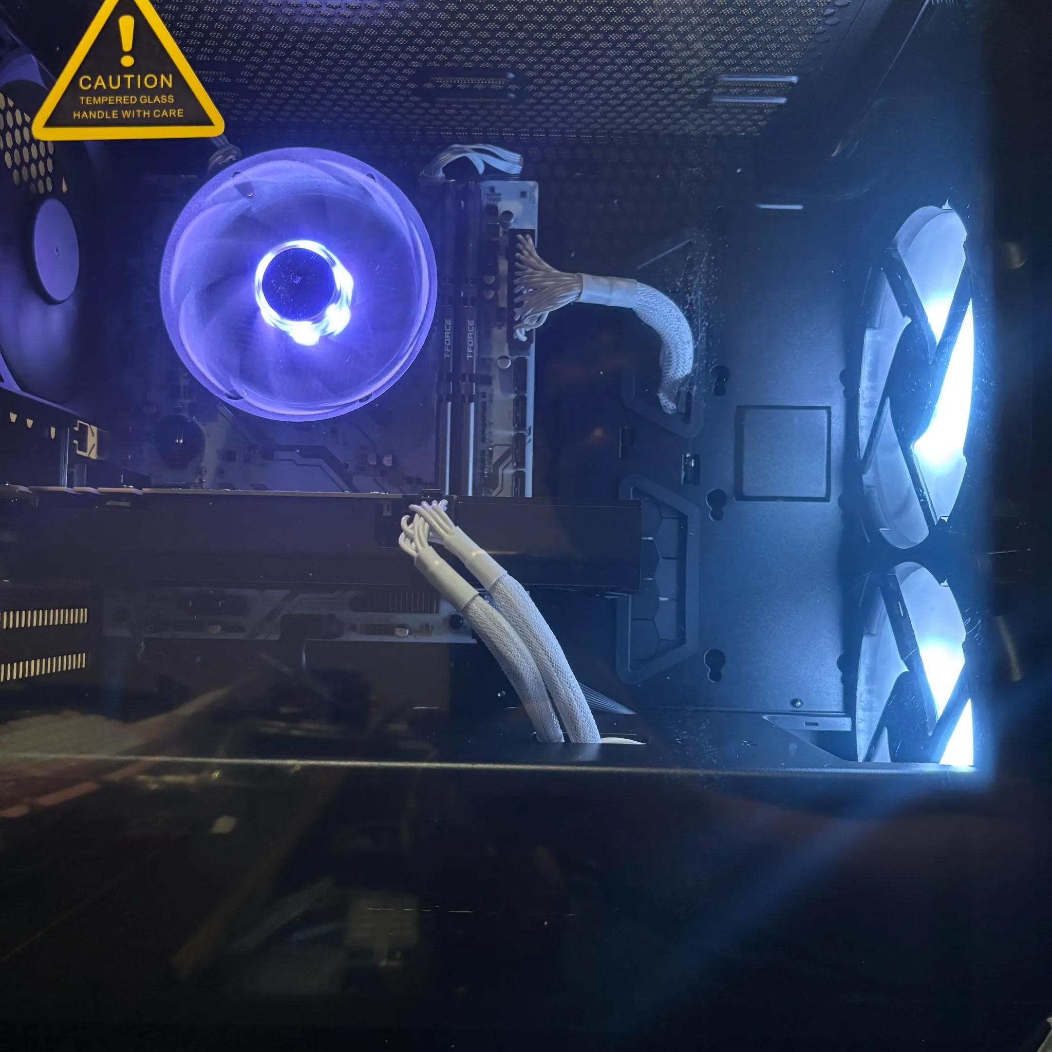 White and Black Gaming PC