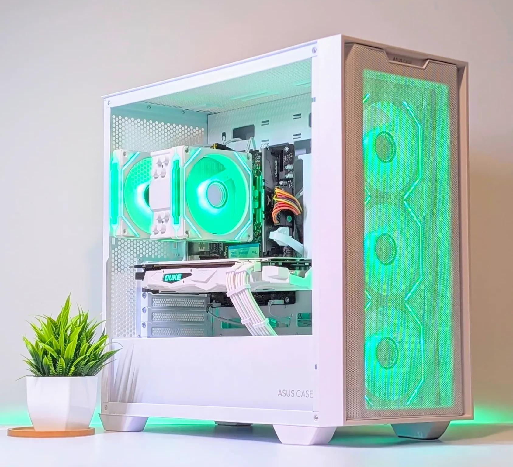 BUDGET 1080P BEAST | ARGB | 16GB RAM | RYZEN 5 | 1TB NVME SSD | GTX 1080 | WIN 11 | WHITE CUSTOM PC
