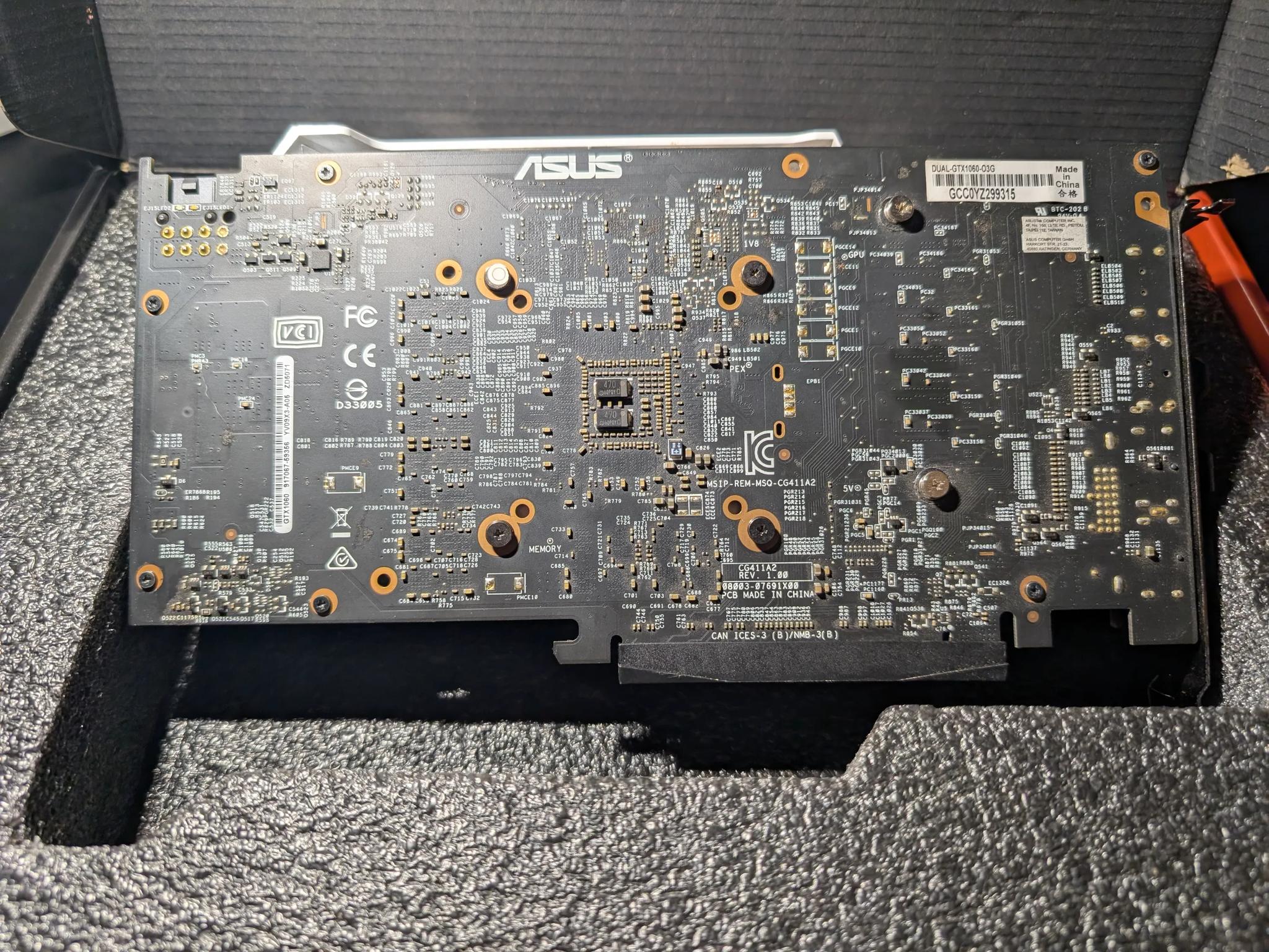 ASUS DUAL NVIDIA GTX 1060 3gb