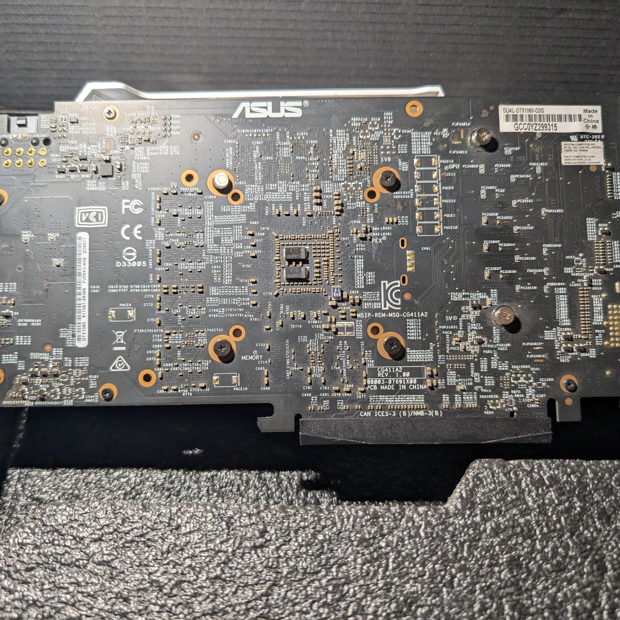 ASUS DUAL NVIDIA GTX 1060 3gb