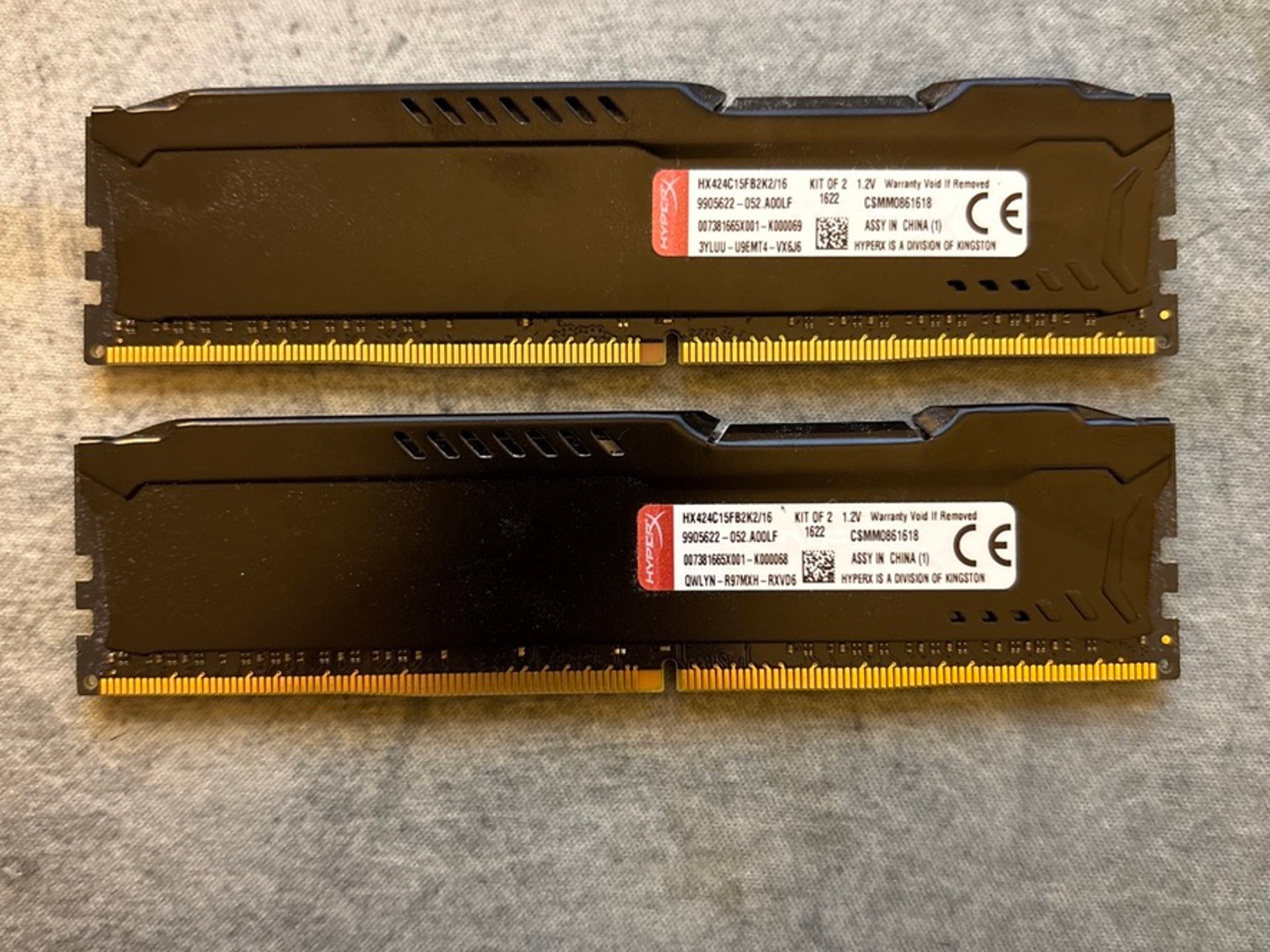 Kingston HyperX Fury 16GB (2x8GB) DDR4 RAM 2400MHz (HX424C15FB/16)