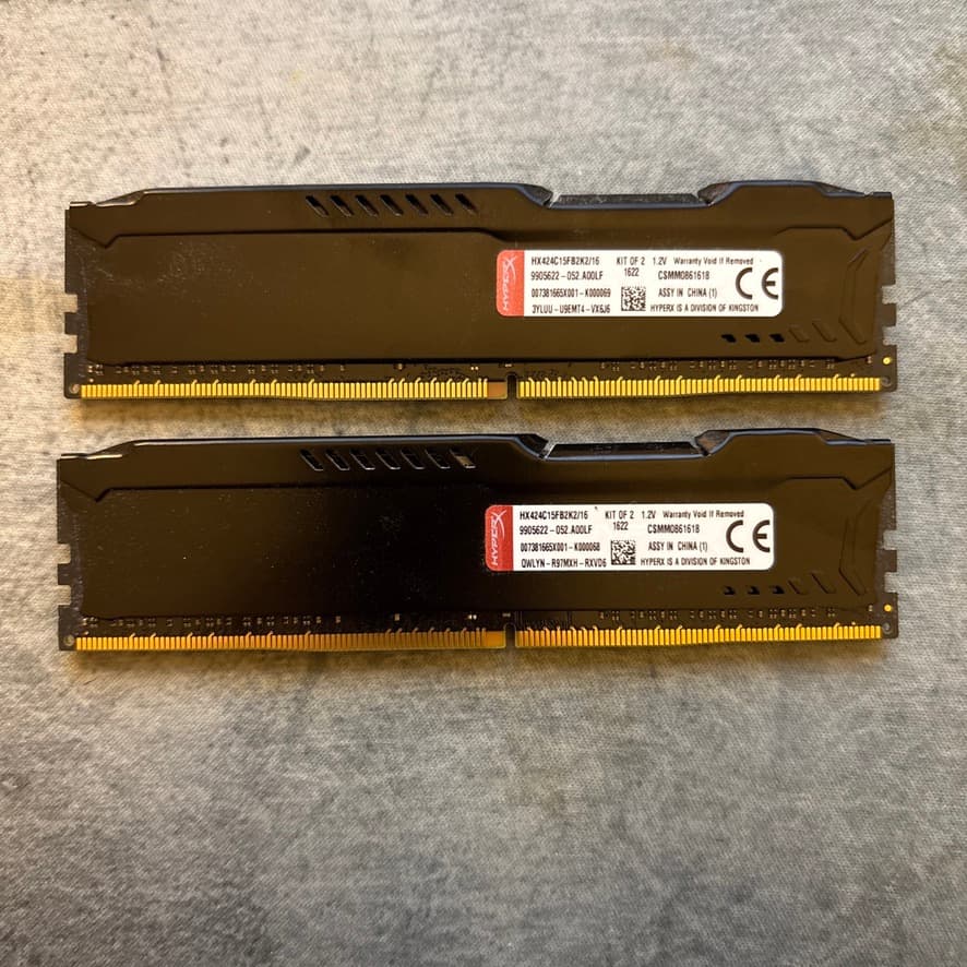 Kingston HyperX Fury 16GB (2x8GB) DDR4 RAM 2400MHz (HX424C15FB/16)