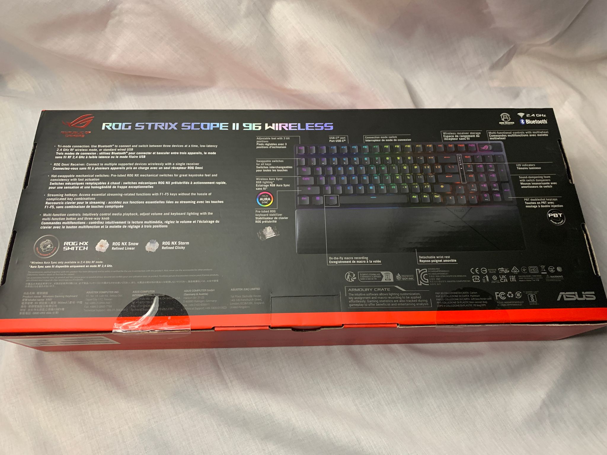 ASUS ROG STRIX Scope II 96 Wireless Keyboard NEW