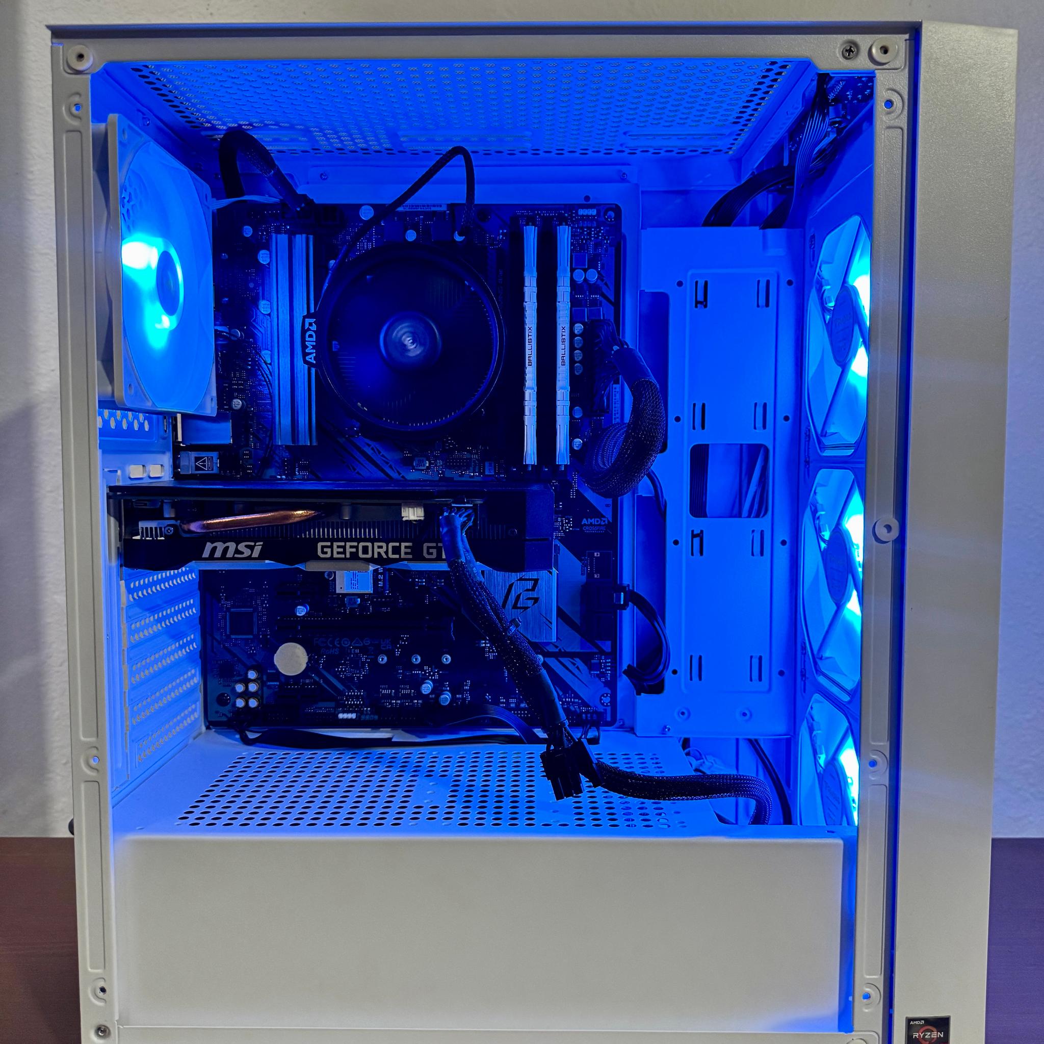 ❄️🎮 White RGB Gaming PC | Ryzen 5 5500 + GTX 1660