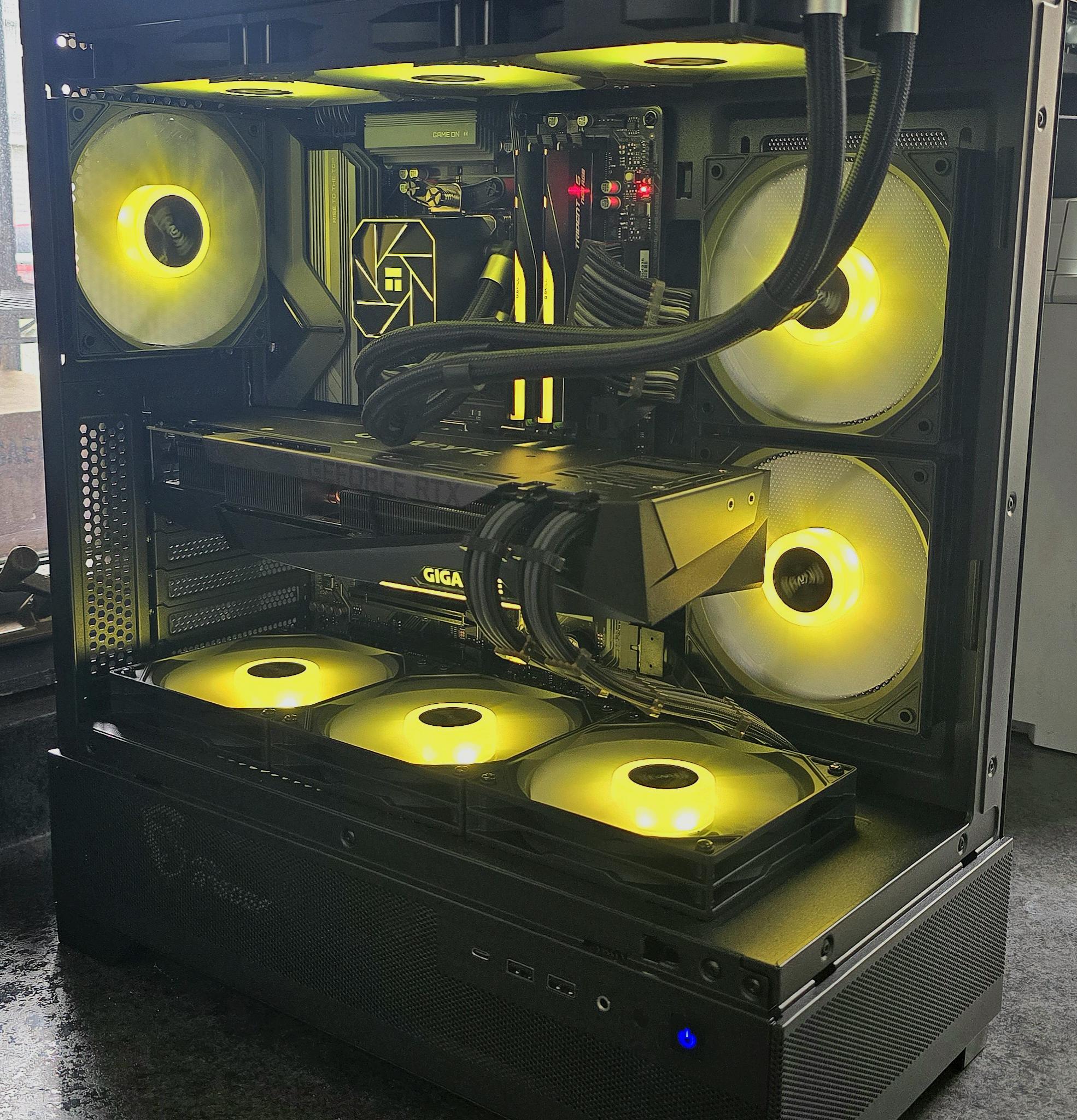 🟡⚫1440P CUSTOM PC | RTX 3080 | RYZEN 5 9600X | B850 MB | OKINOS AQUA 7 CASE⚫🟡