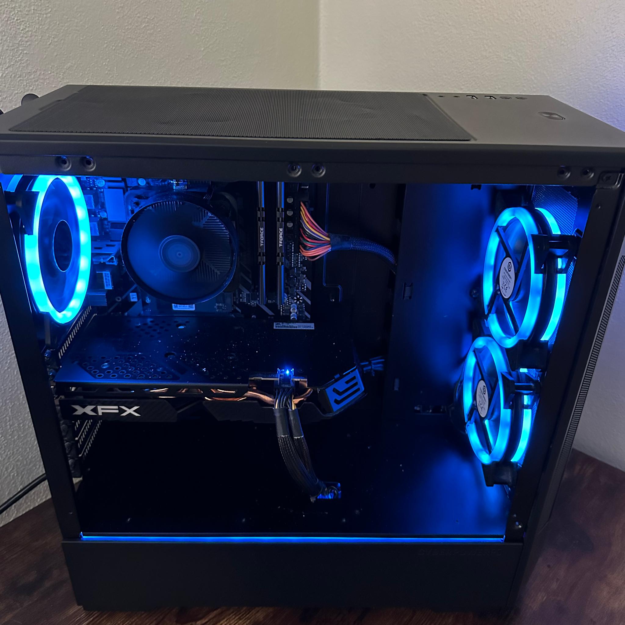 CyberPower Gaming PC Desktop AMD Ryzen 5 3600 CPU & RX 580 GPU- USED GREAT SHAPE OBO