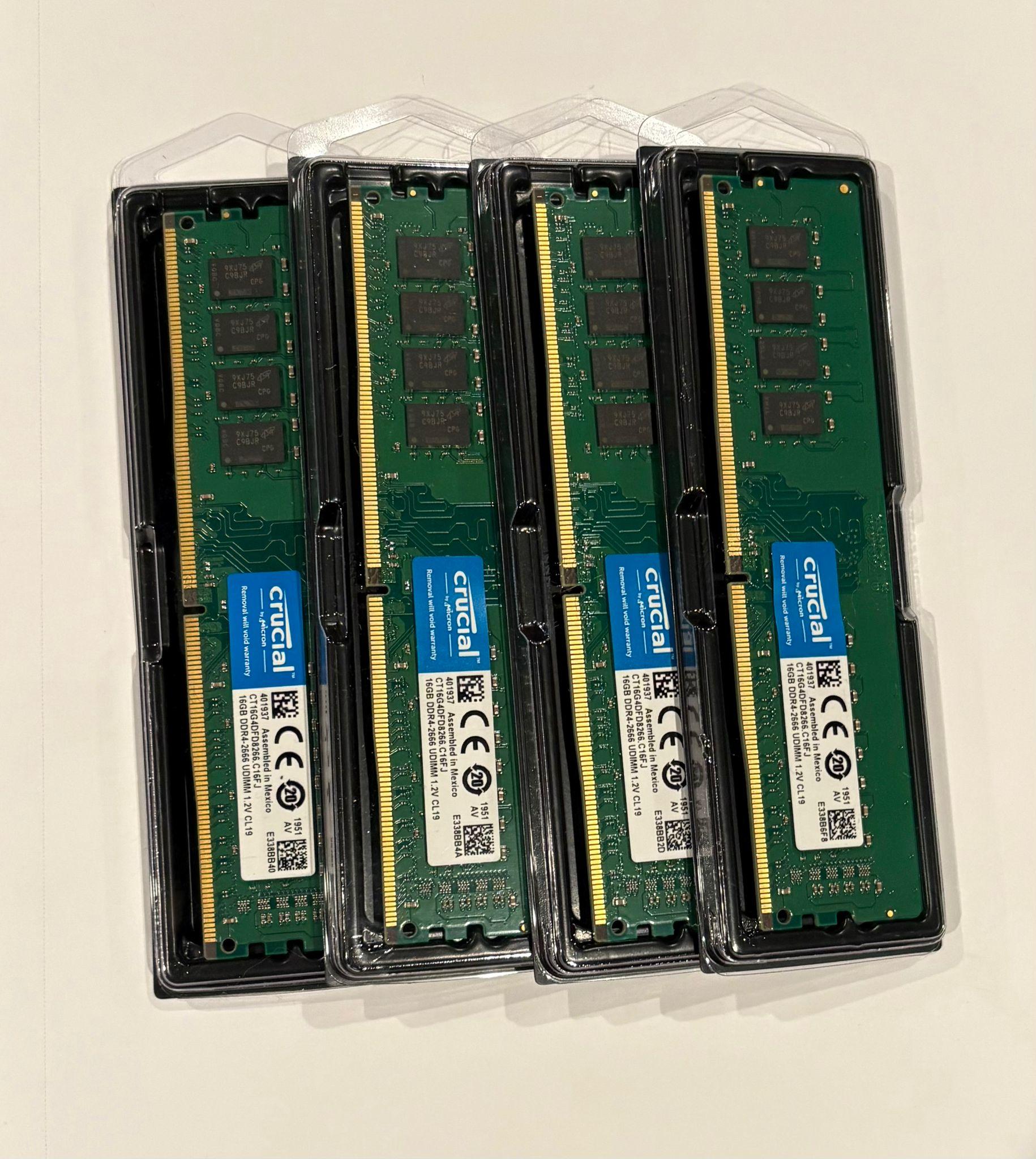 Crucial 64GB Kit (16GBx4) DDR4 2666 MT/s