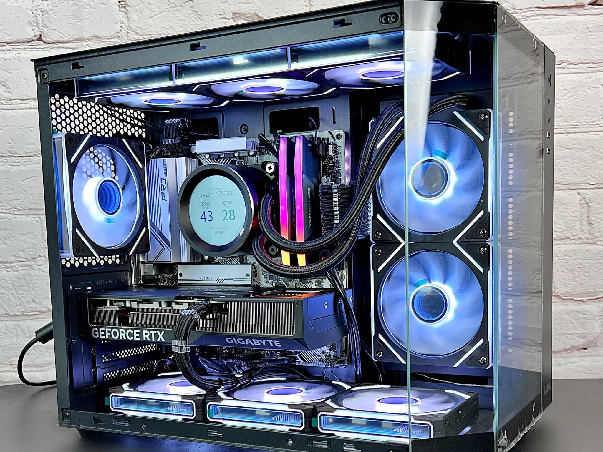 Ryzen 7 7700X RTX 4070 32GB DDR5 2TB M.2 Win 11Pro Gaming PC