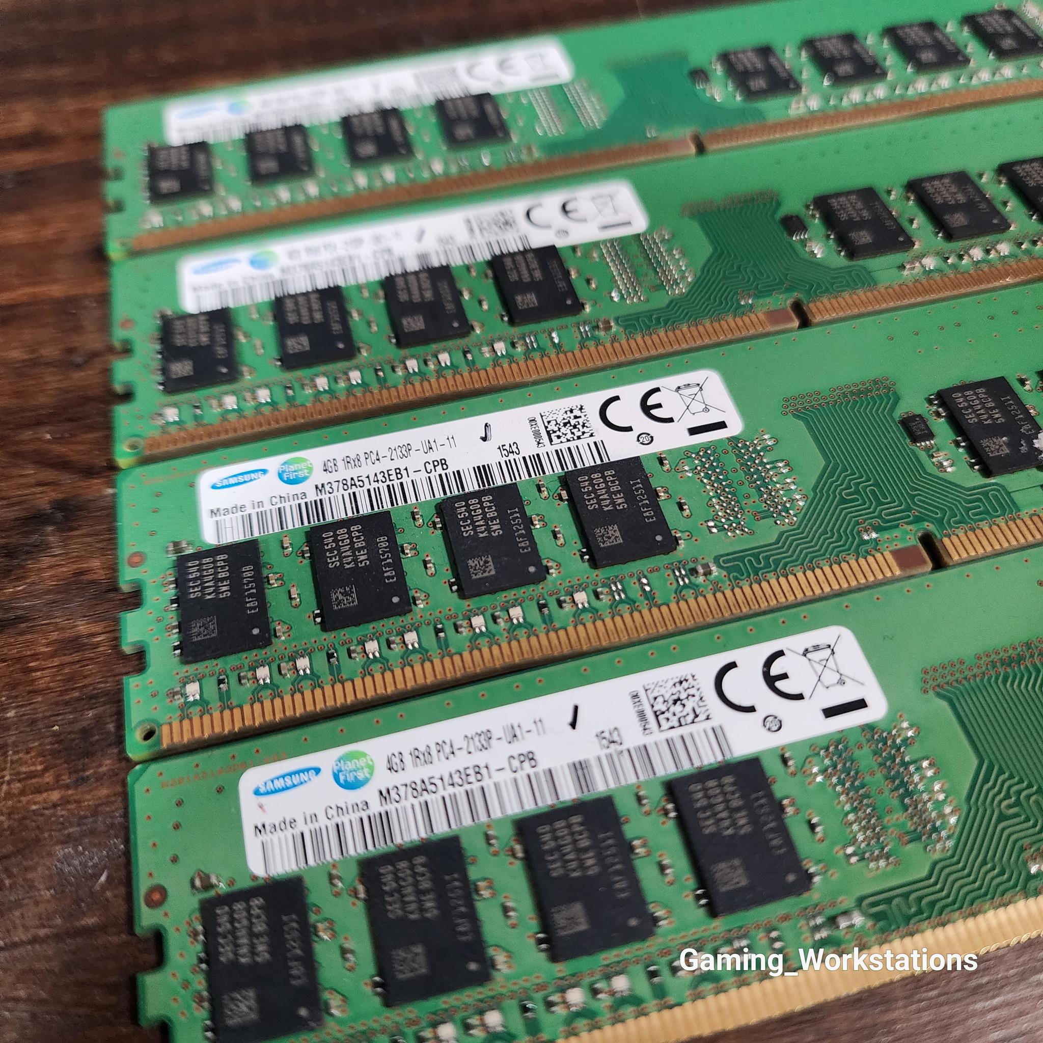 Samsung 4GB (16GB Total) Single Bank DDR4 2133MHz RAM (4X Sticks)