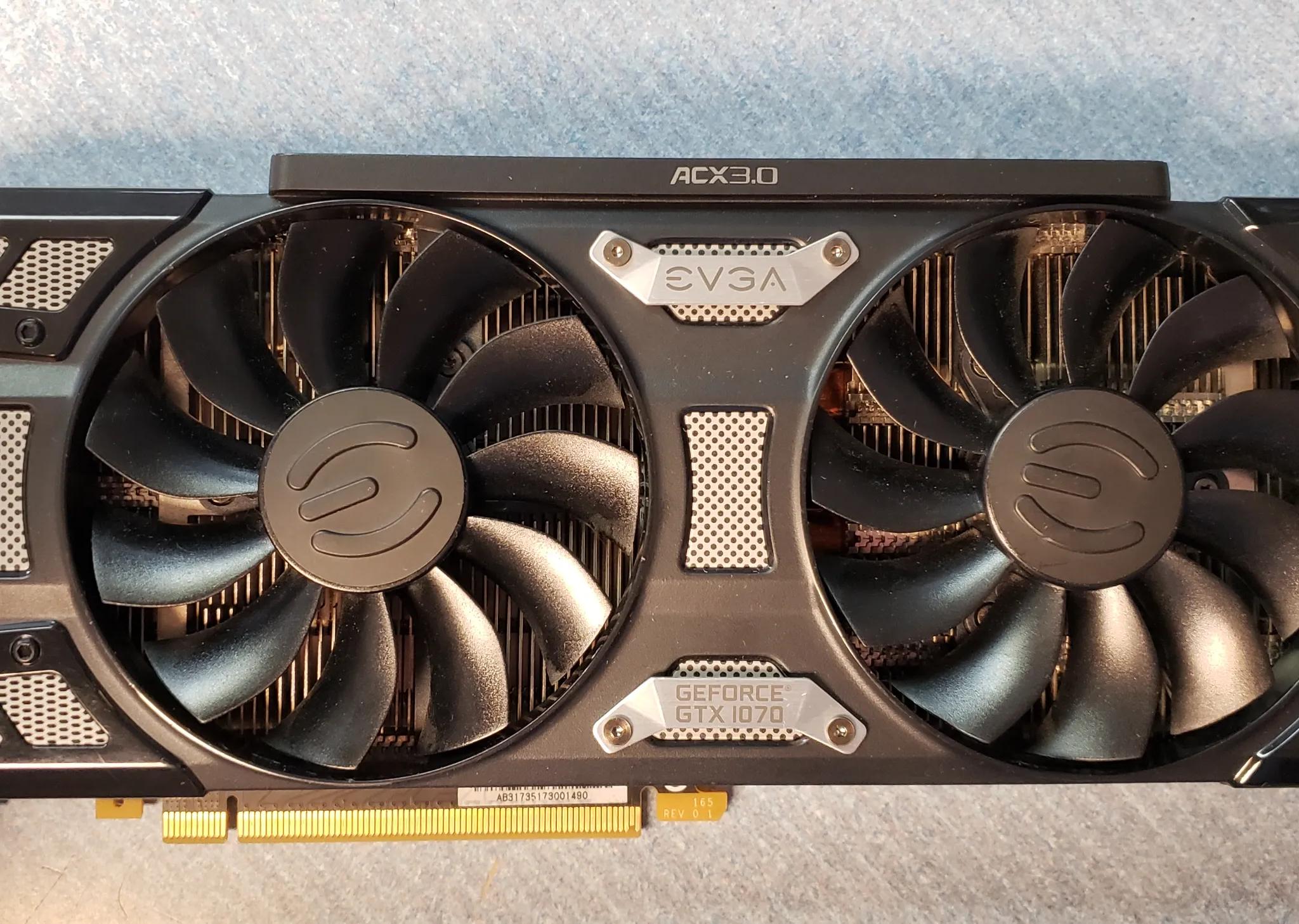EVGA GTX 1070 SC graphics card.