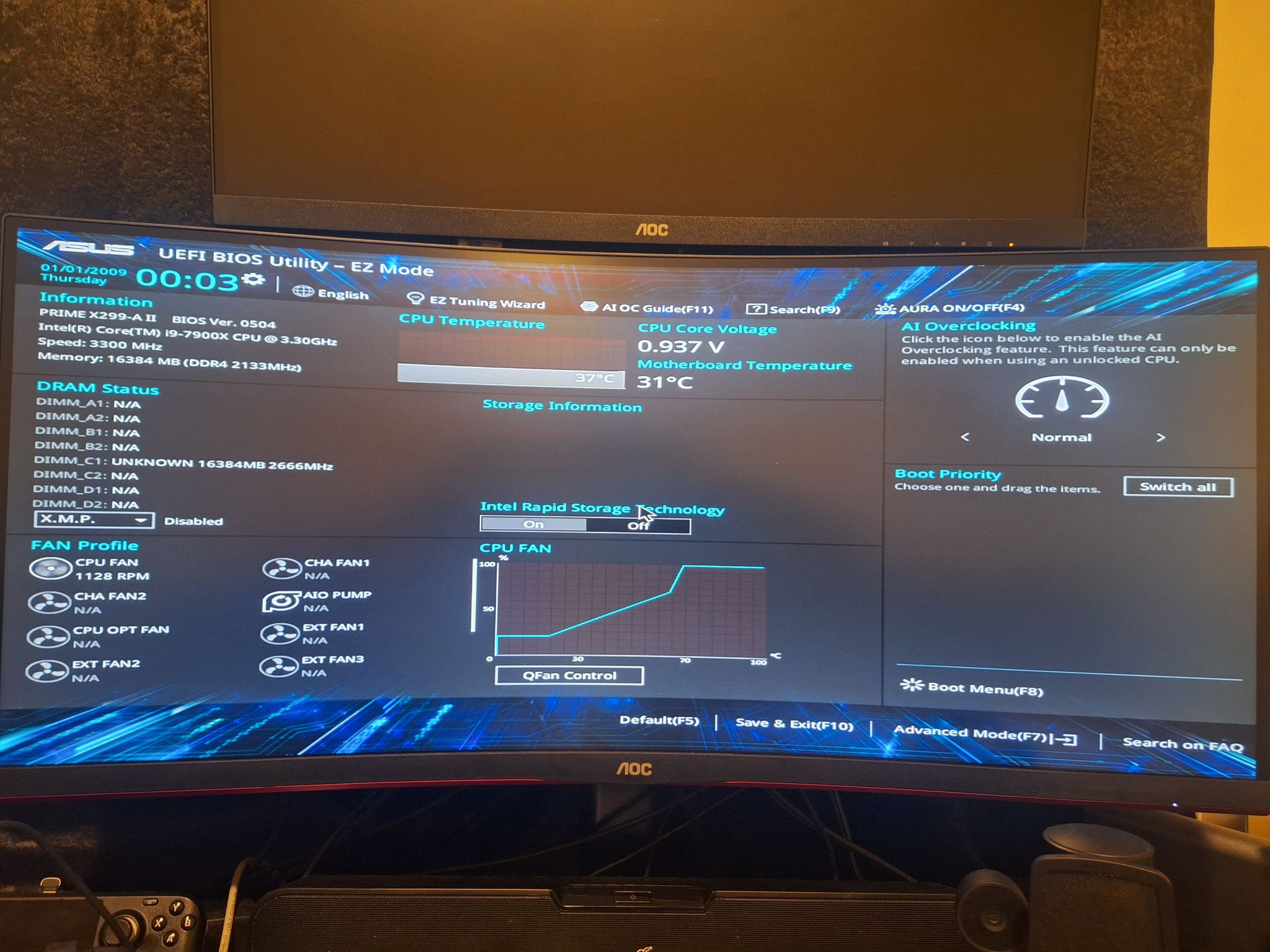ASUS Prime X299-A II with I9 7900X