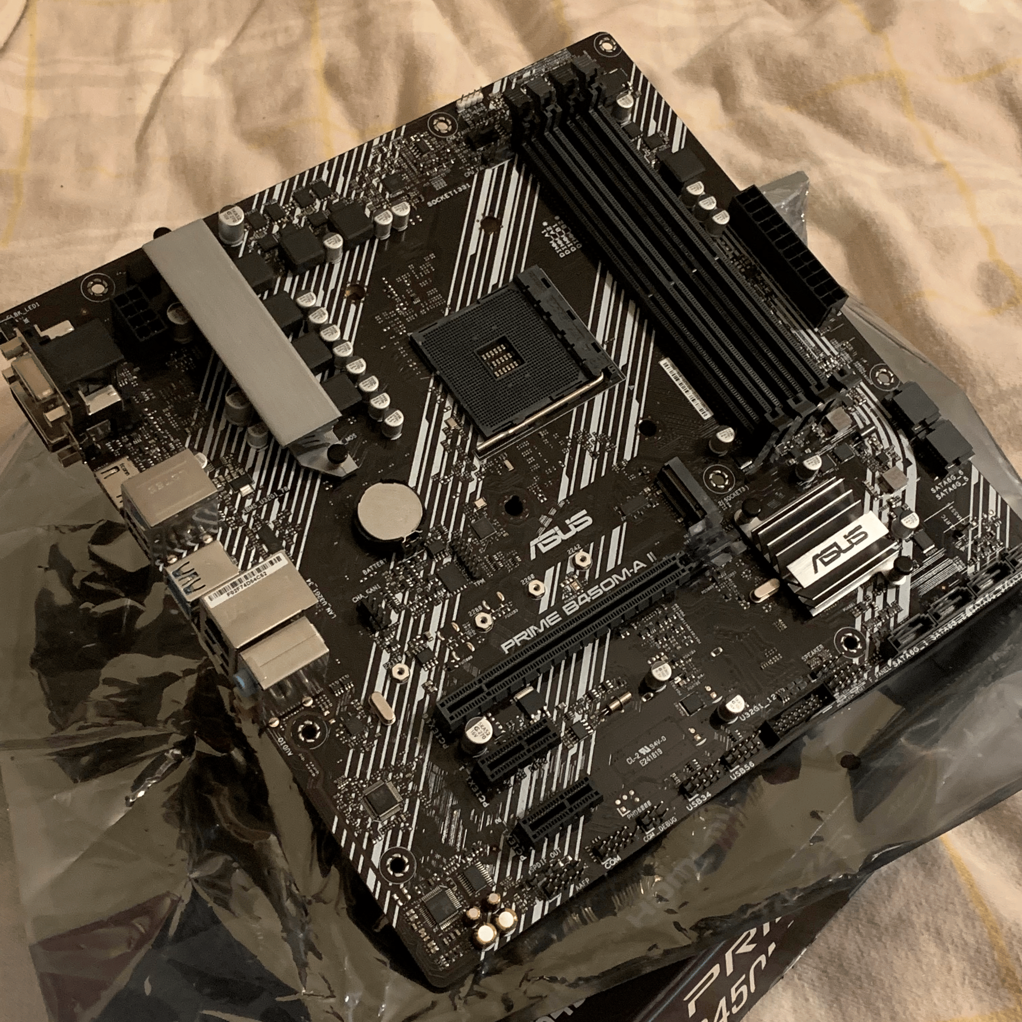 ASUS PRIME B450-A II Micro-ATX Motherboard(IO included) 
