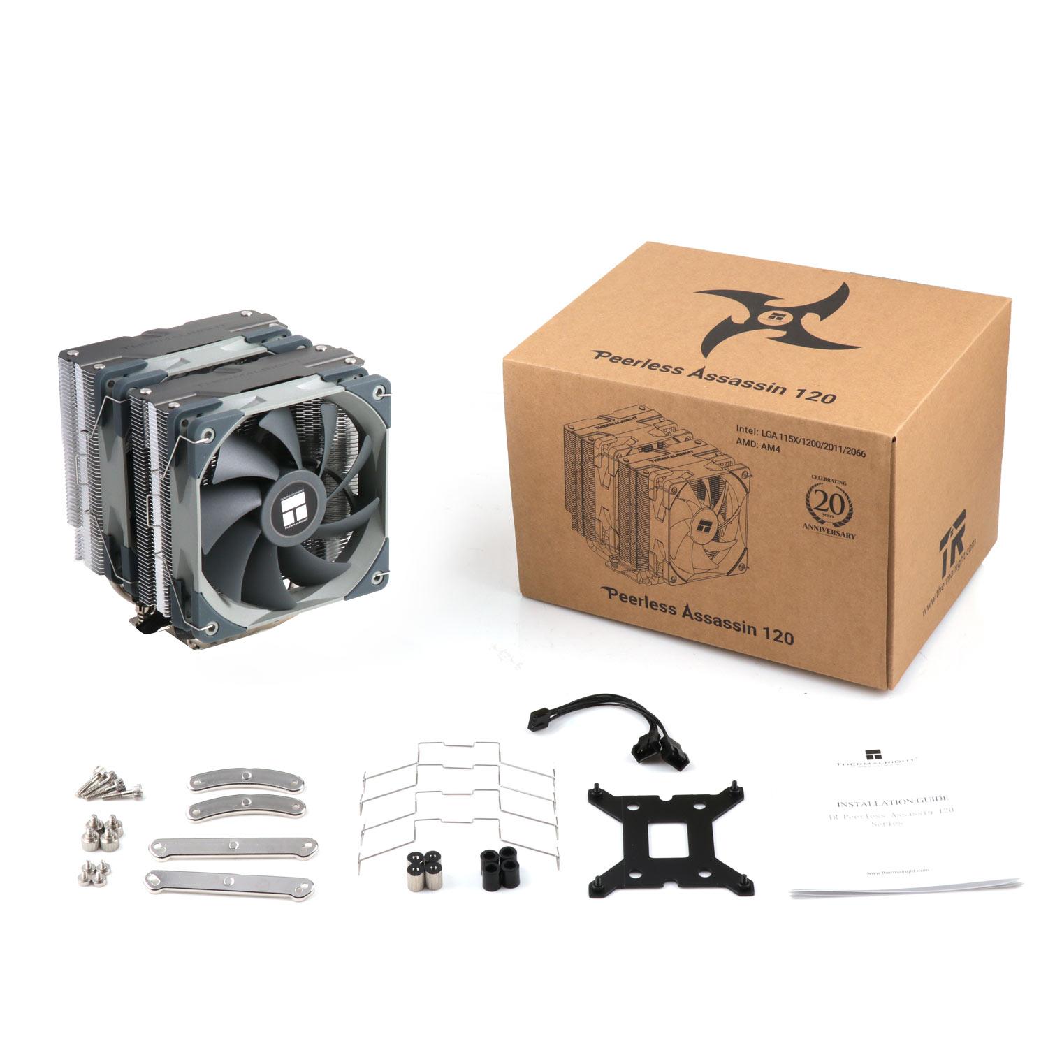Thermalright Peerless Assassin 120 CPU Air Cooler, 6 Heatpipes, Dual 120mm TL-C12 PWM Fans