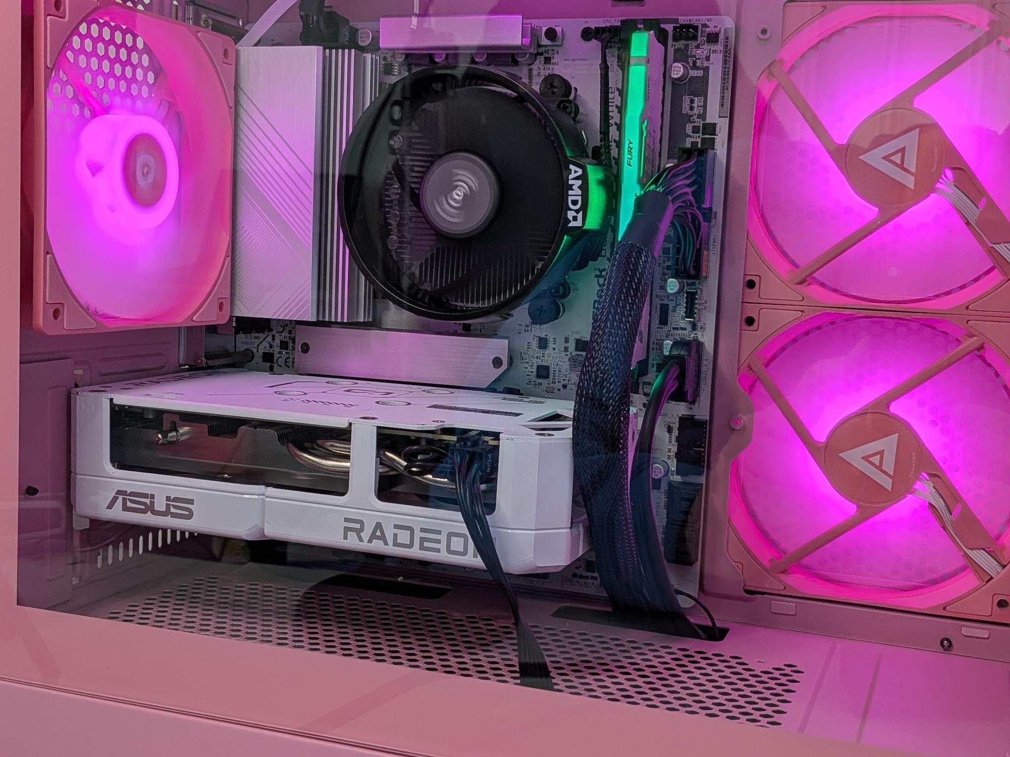 Brand New Build ALL AMD AM5 Custom Gaming PC Pink RGB
