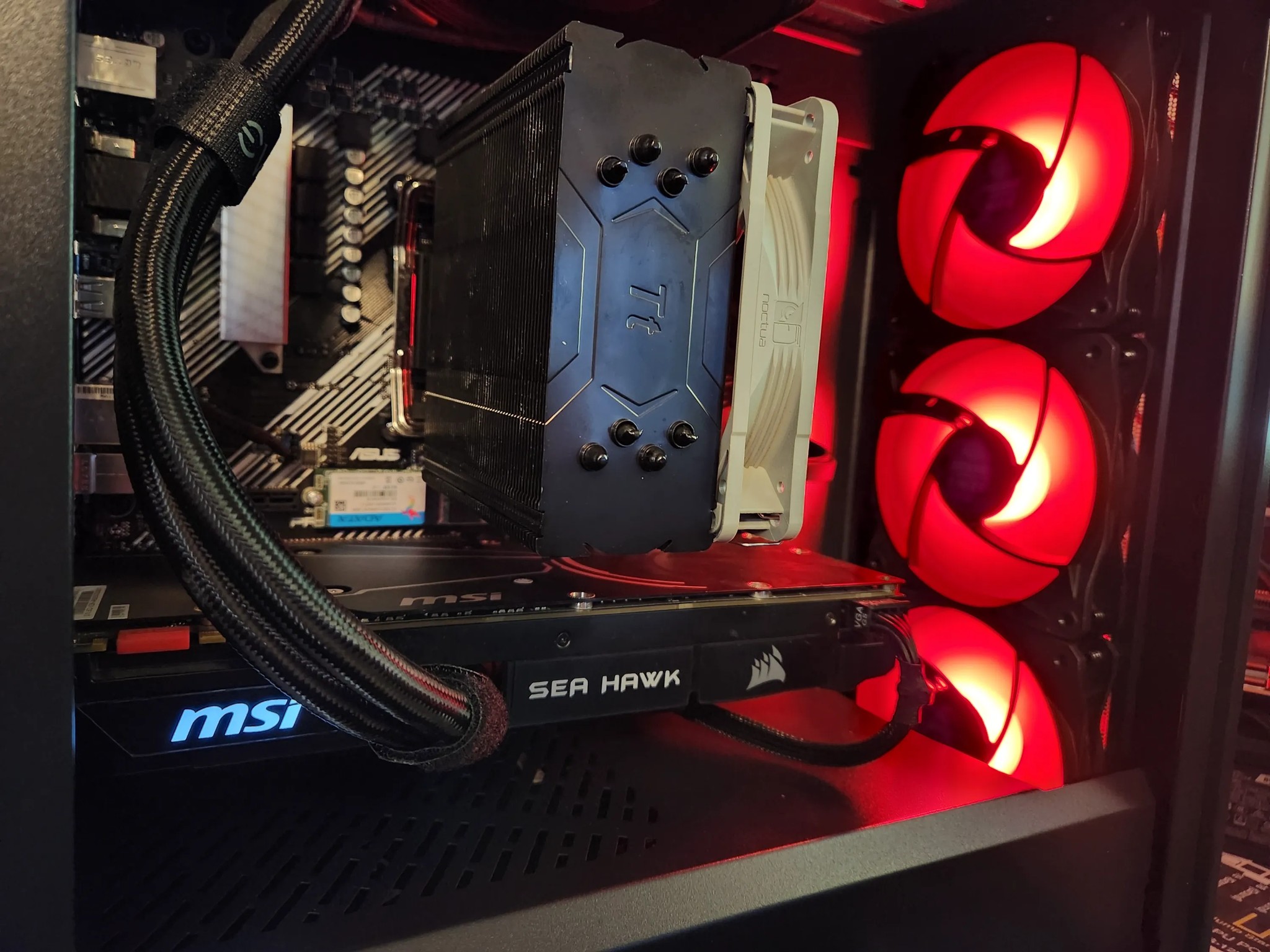 The RED MONSTER 2 1080p gaming pc GTX 1080 SEAHAWK and Ryzen 7 1700X