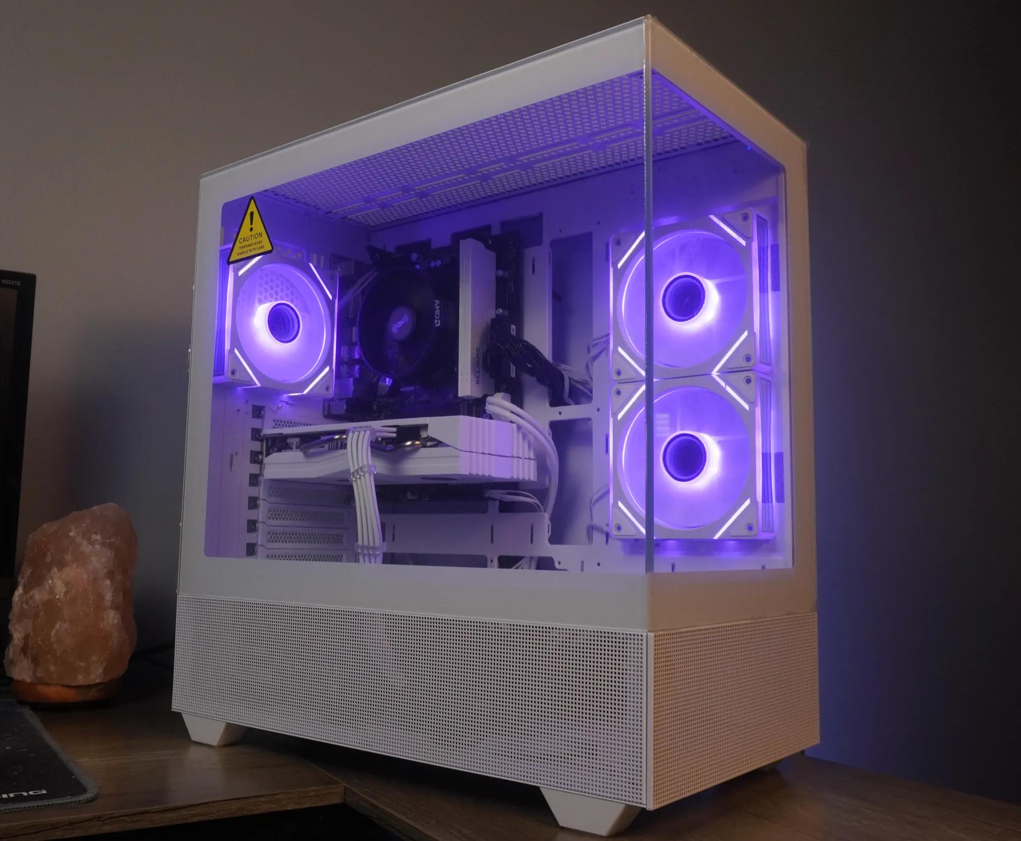 🤍ALL WHITE🤍 Starter GAMING MACHINE 🧡RX 580 2048SP 🧡 Ryzen 5 5500 | 32GB | 1TB...