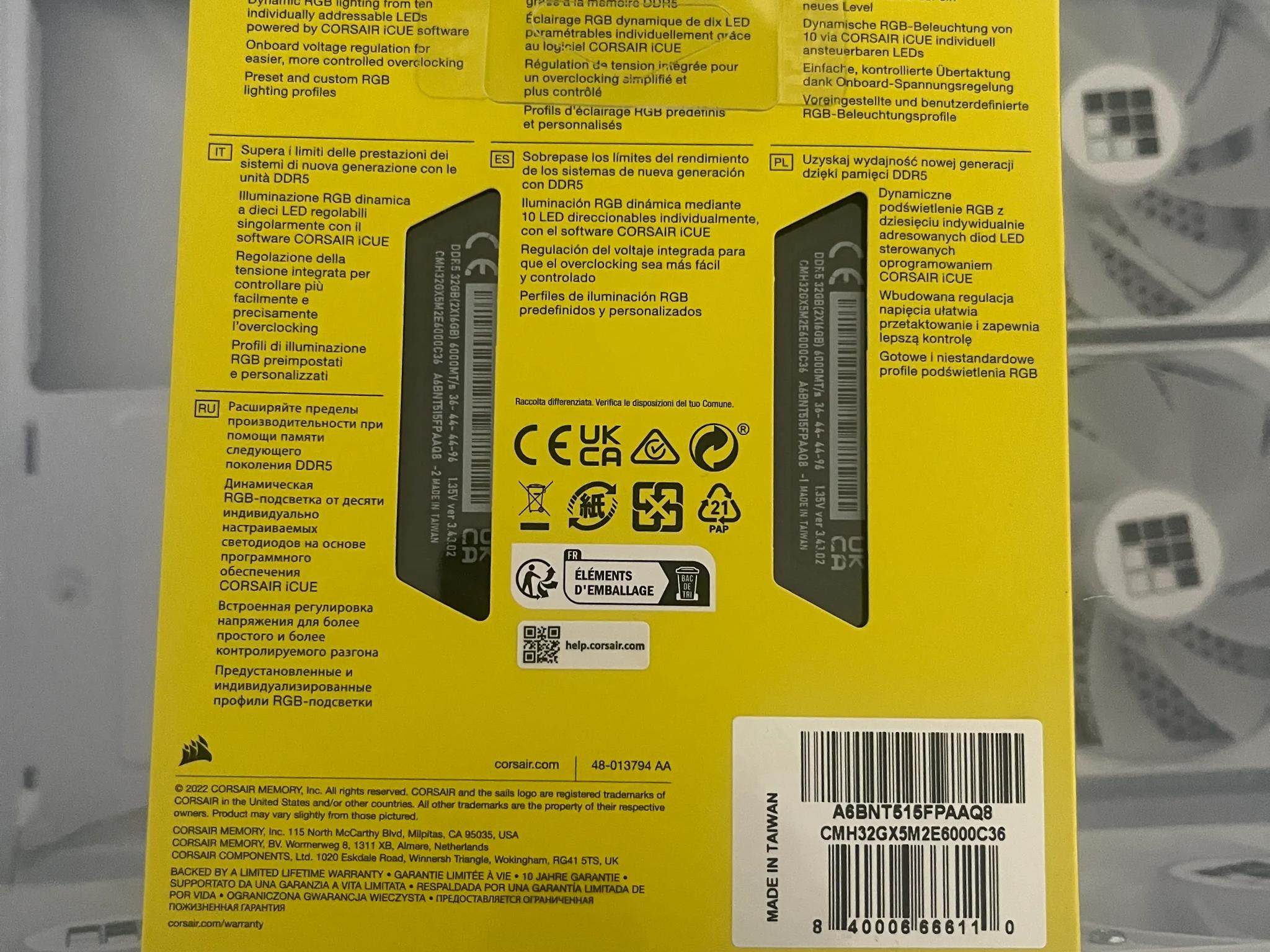 BRAND NEW CORSAIR Vengeance RGB 32GB  DDR5 6000 (PC5 48000) [SEND OFFERS]