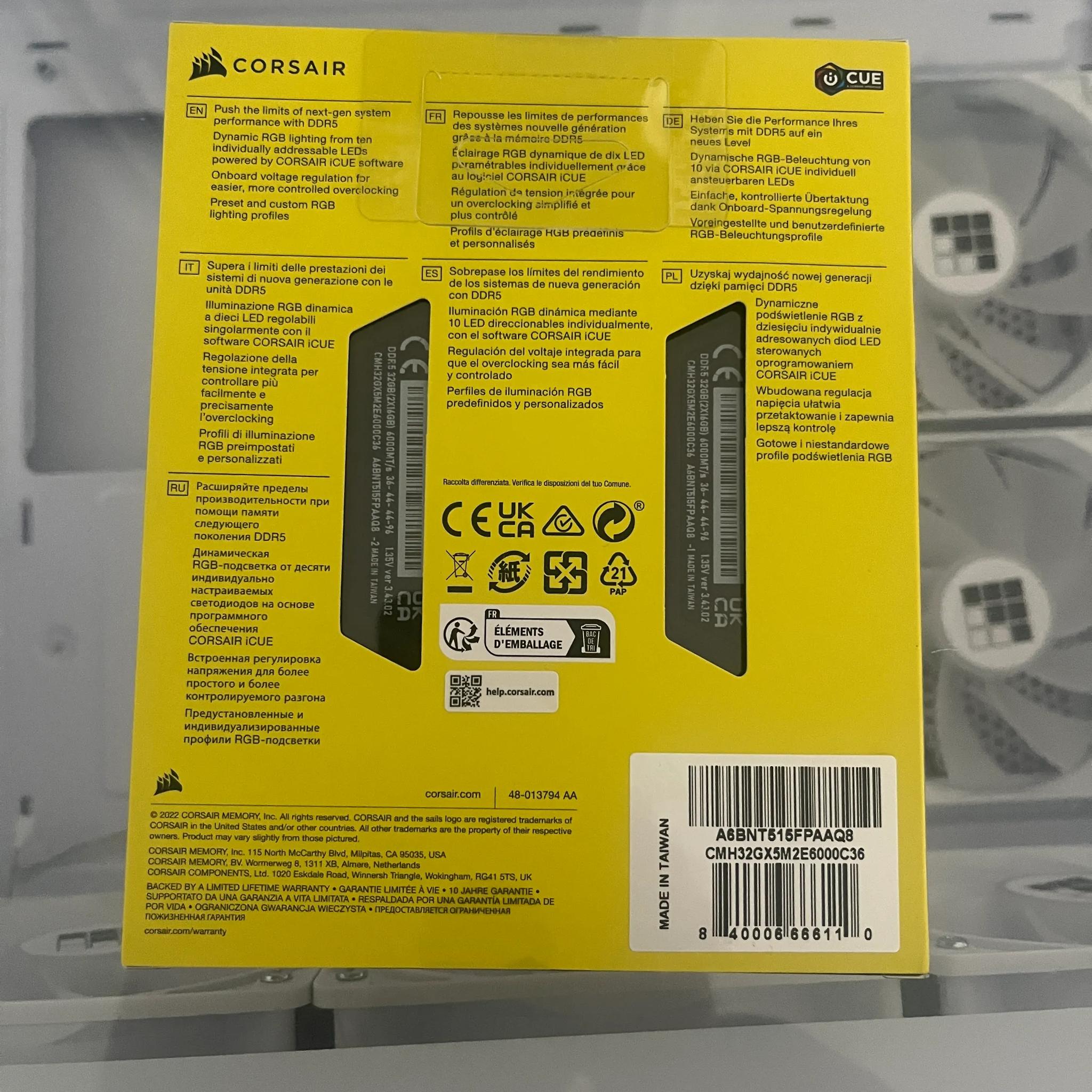 BRAND NEW CORSAIR Vengeance RGB 32GB  DDR5 6000 (PC5 48000) [SEND OFFERS]