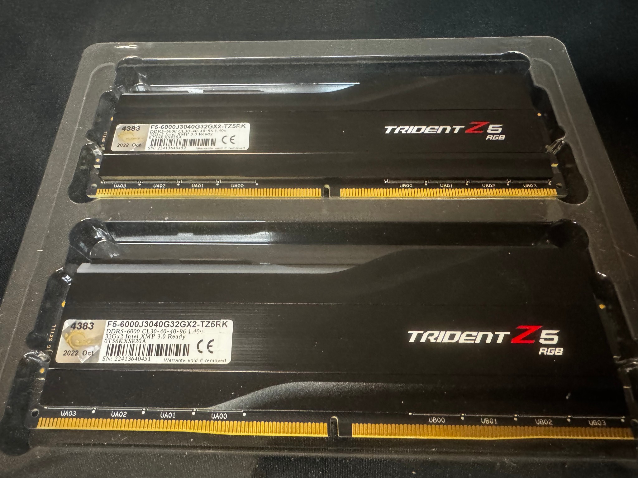 G.SKILL Trident Z5 RGB Series 64GB (2 x 32GB) 288-Pin PC RAM DDR5 6000 30-40-40-96