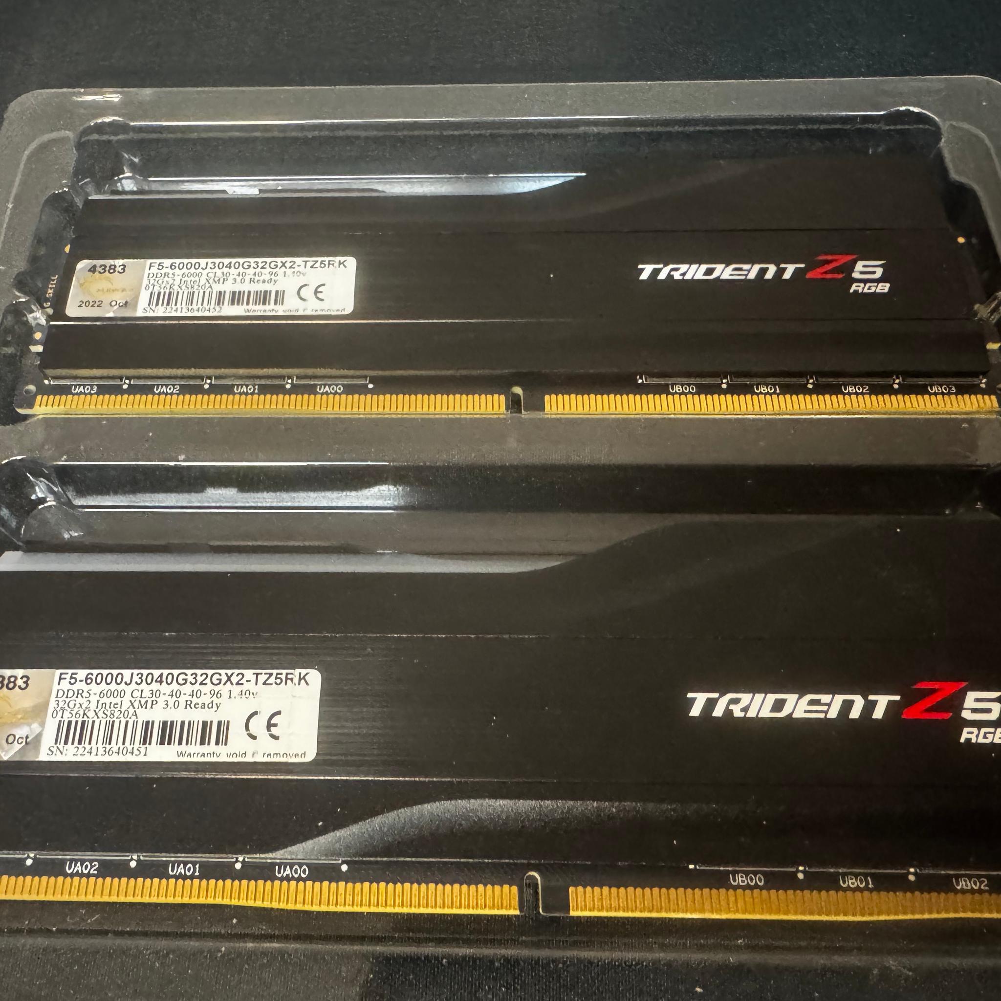 G.SKILL Trident Z5 RGB Series 64GB (2 x 32GB) 288-Pin PC RAM DDR5 6000 30-40-40-96