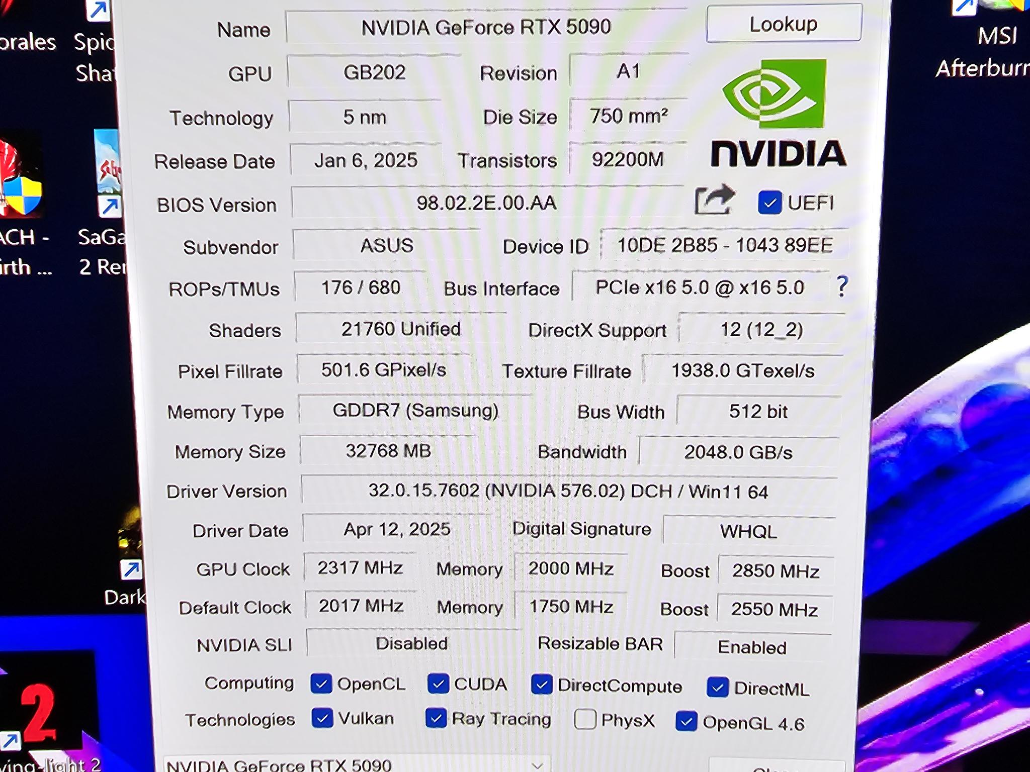 Tuff OC RTX 5090