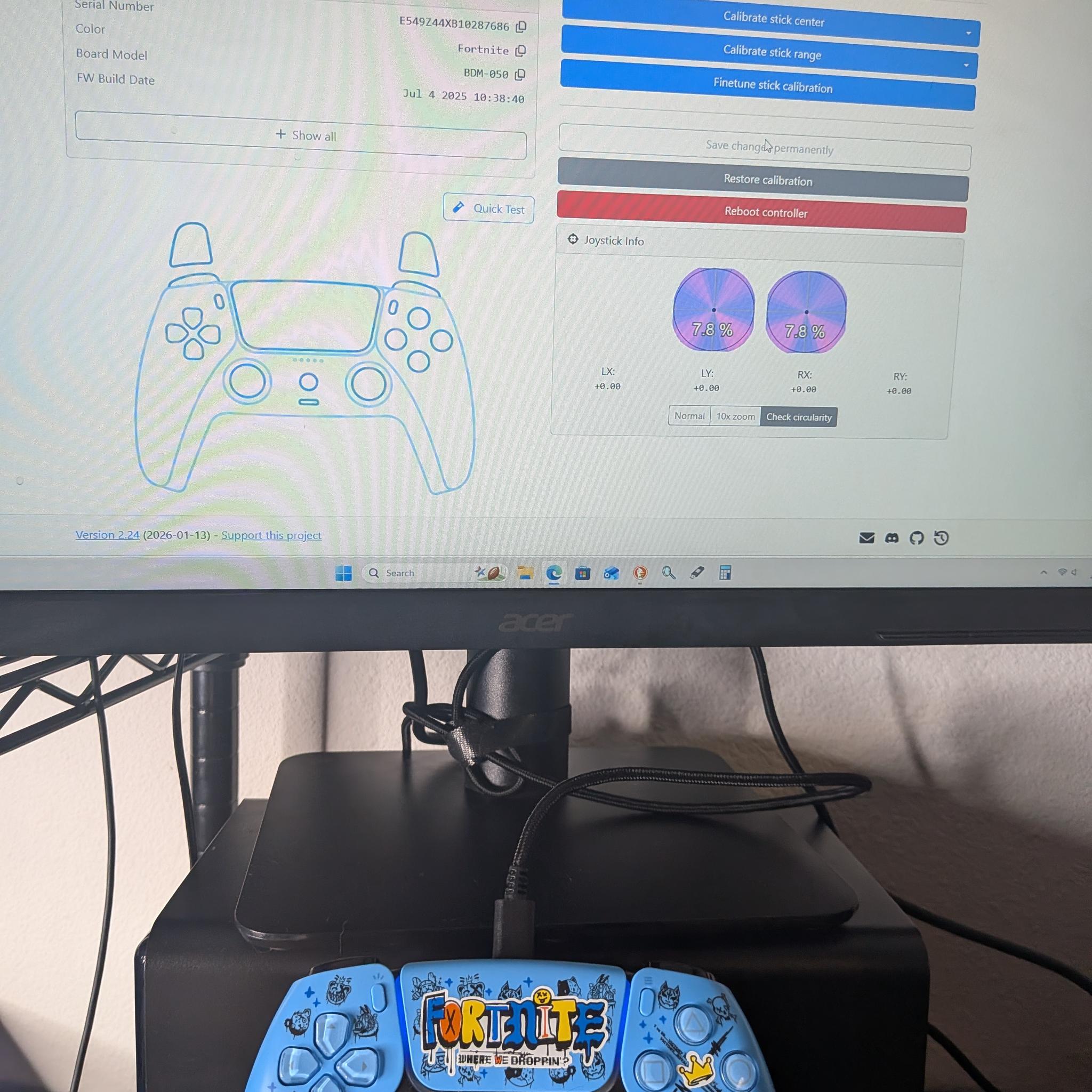Limited Edition Fortnite Controller TMR and Extreme Rate Rise4 v3 Upgraded.