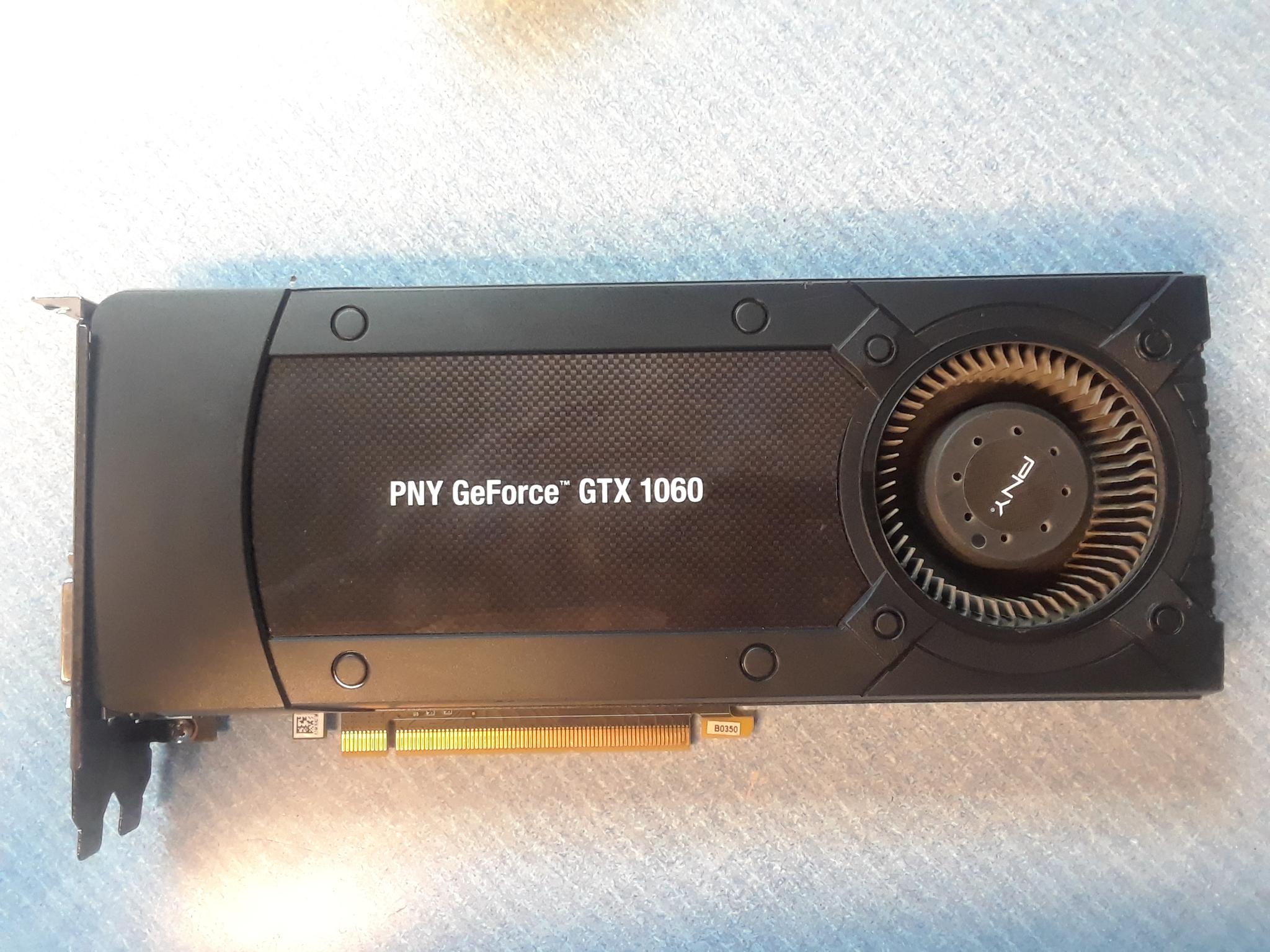 PNY Geforce GTX 1060 graphics card 6GB memory