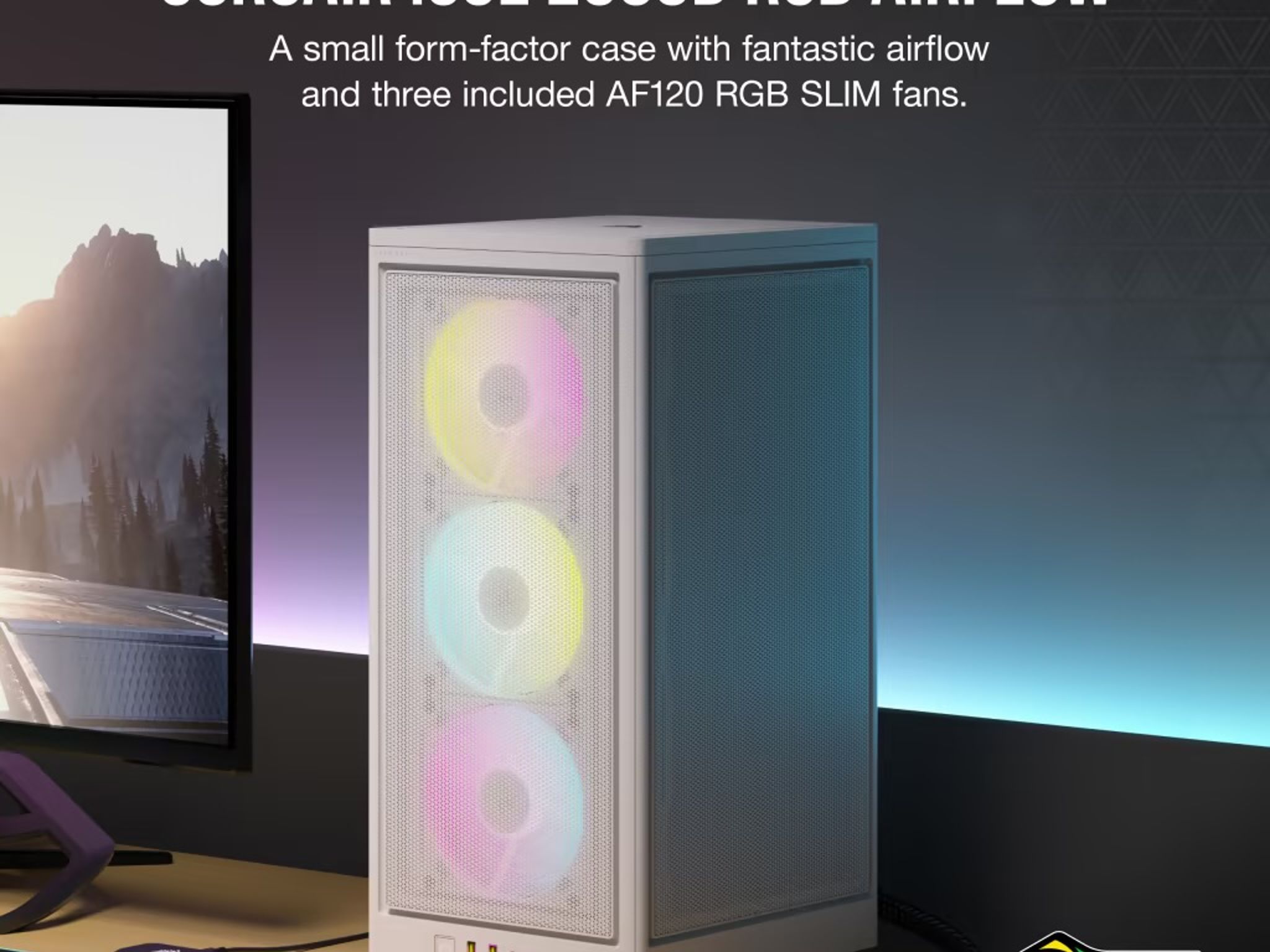 2000D RGB AIRFLOW Mini-ITX PC Case - White