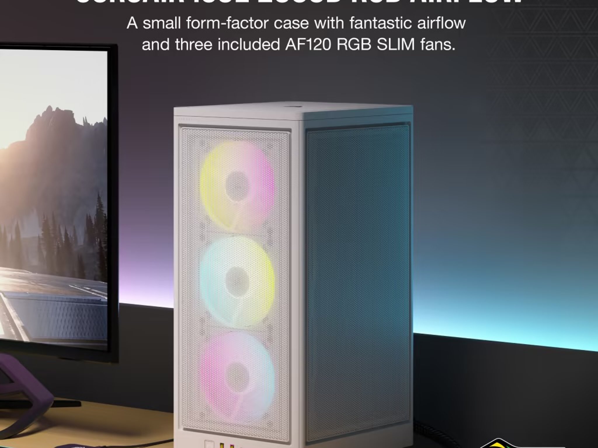 2000D RGB AIRFLOW Mini-ITX PC Case - White