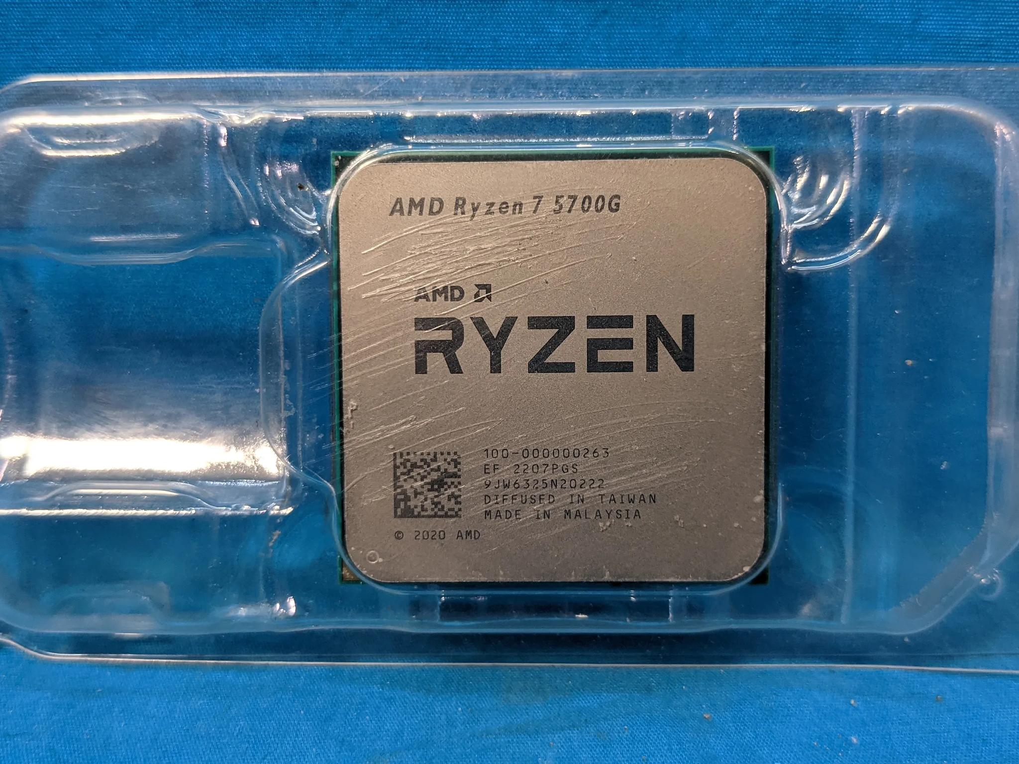 AMD Ryzen 7 5700G 3.80GHz Socket AM4 8-Core 16-Thread 16MB Desktop CPU 100-000000263