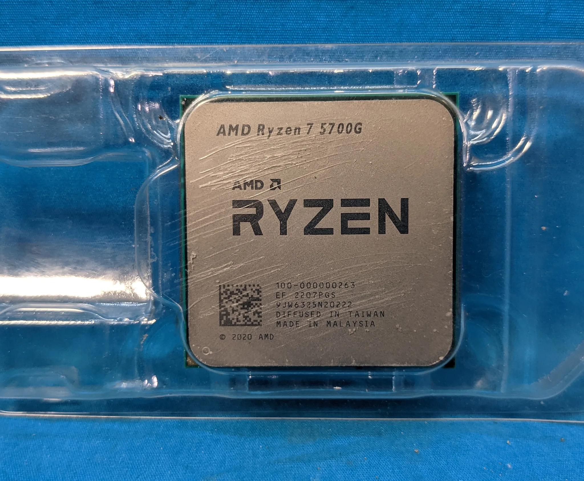 AMD Ryzen 7 5700G 3.80GHz Socket AM4 8-Core 16-Thread 16MB Desktop CPU 100-000000263
