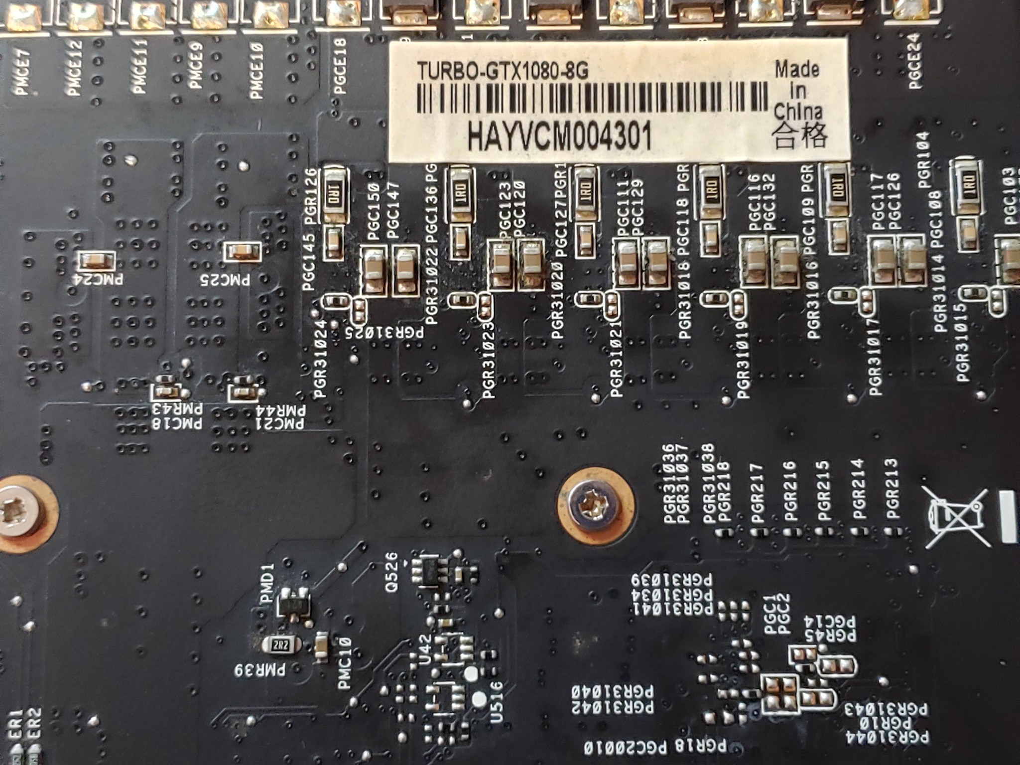 Asus Turbo GTX 1080 8G graphics card