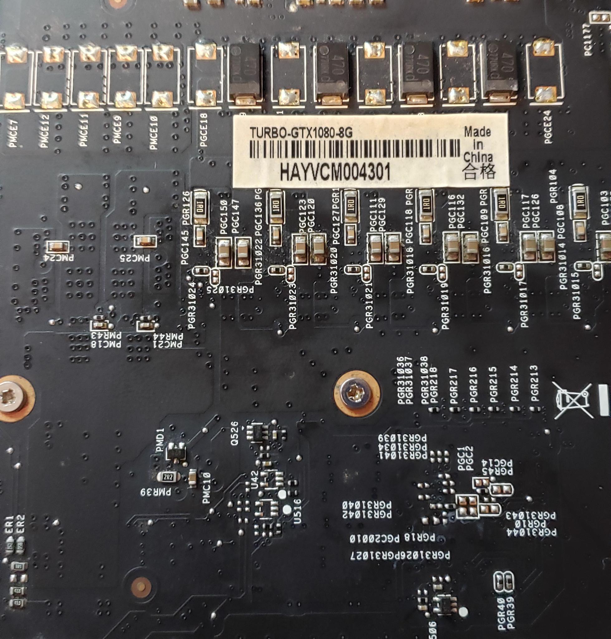 Asus Turbo GTX 1080 8G graphics card