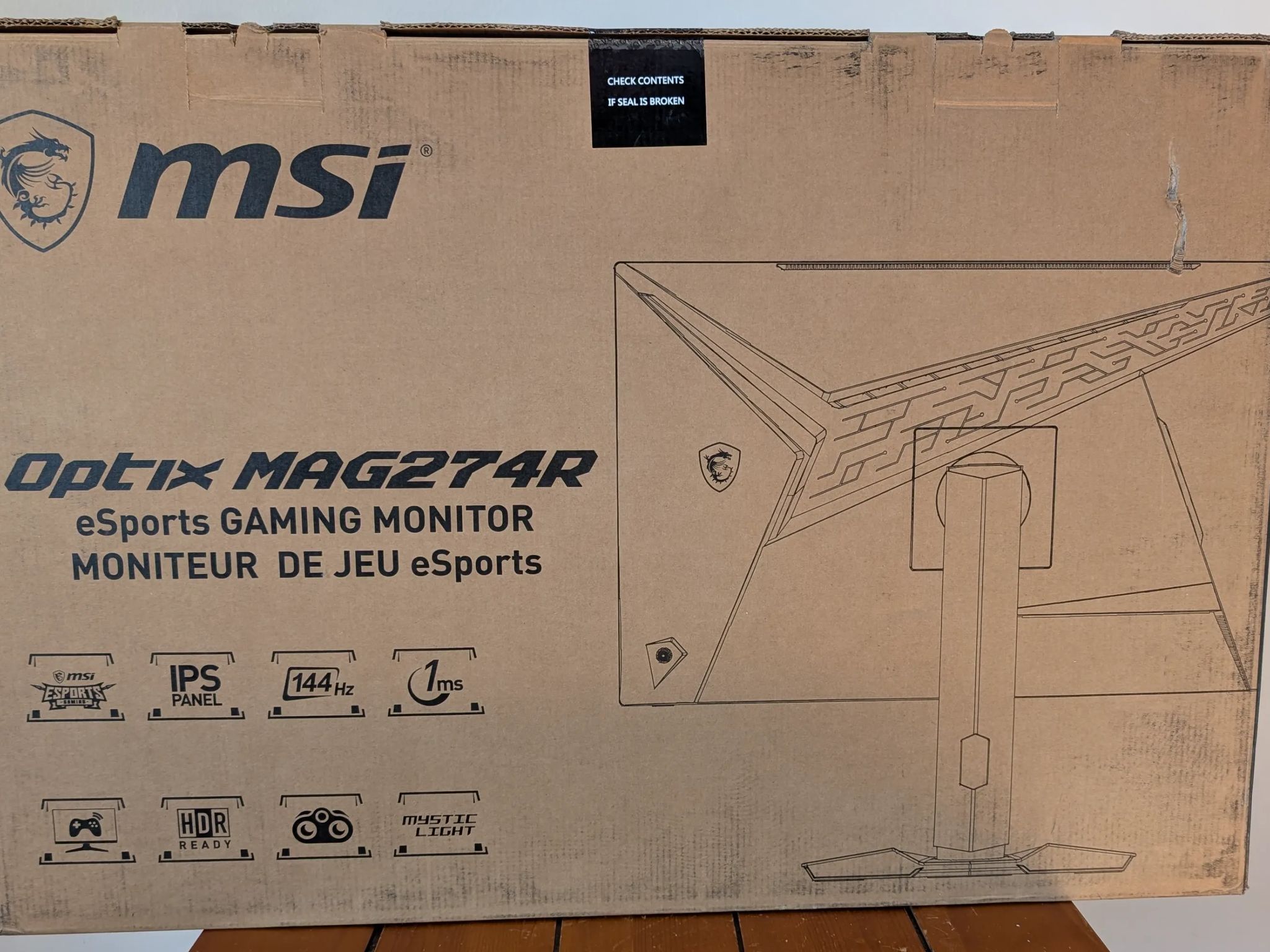 MSI Optix MAG274R 27" 144 Hz IPS LED Monitor, Used in Good Condition