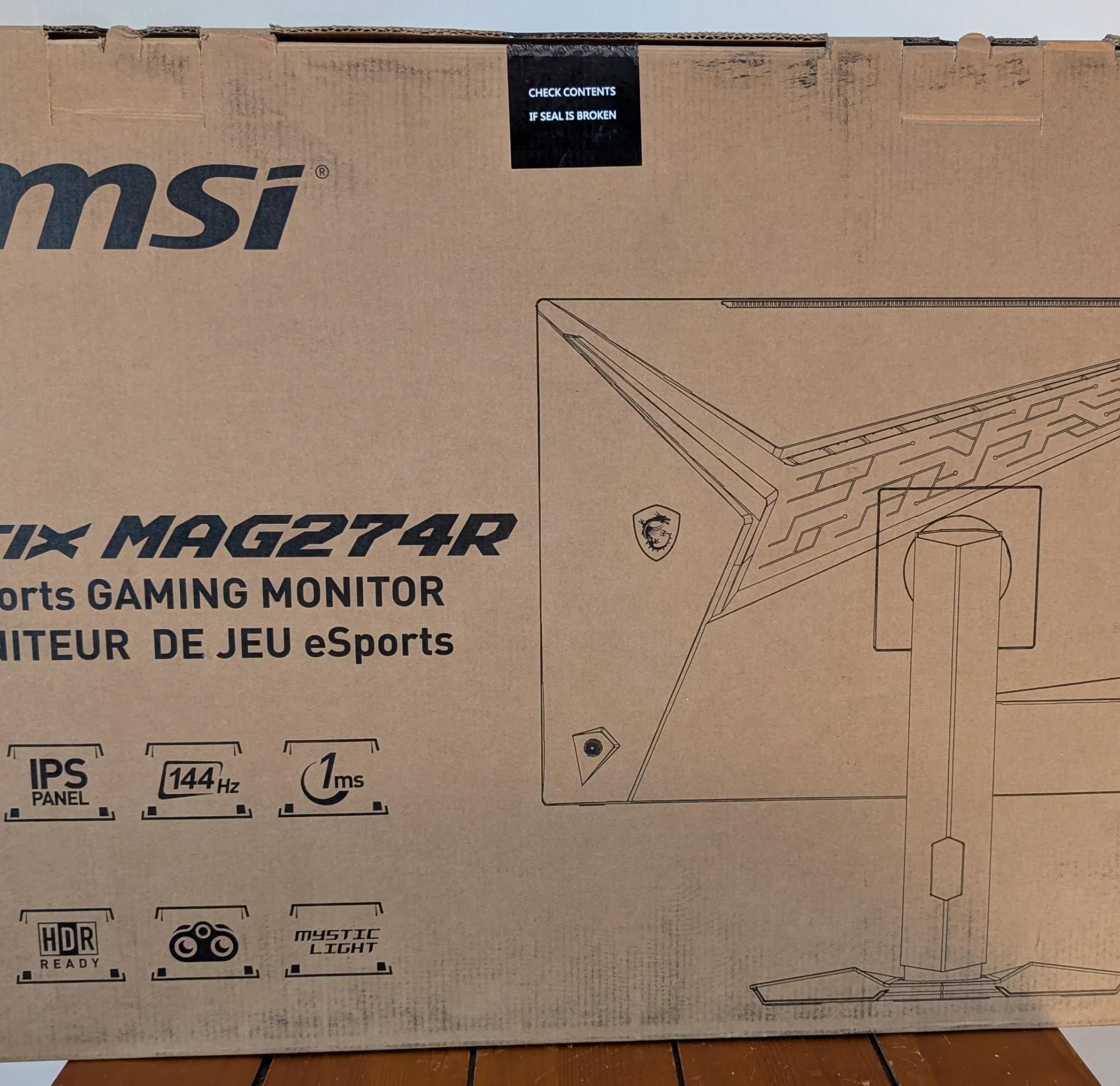 MSI Optix MAG274R 27" 144 Hz IPS LED Monitor, Used in Good Condition