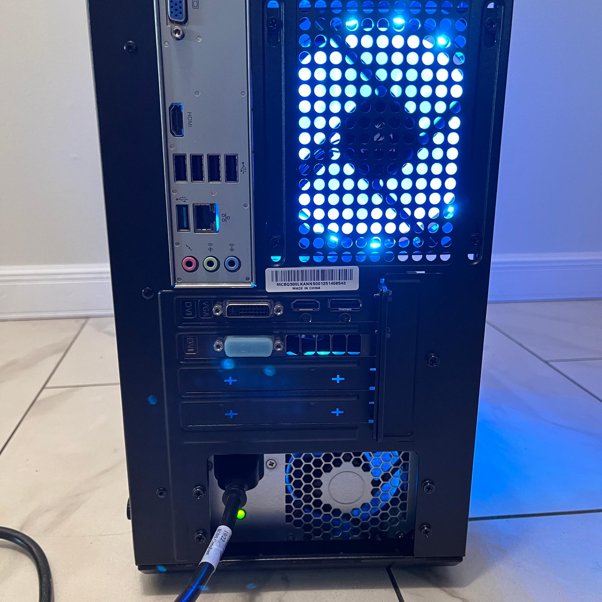 NVIDIA GTX 970, Intel Core i5-7400, 12GB RAM, 870 GB Storage - Budget RGB Gaming PC w/ Wi-Fi + BT