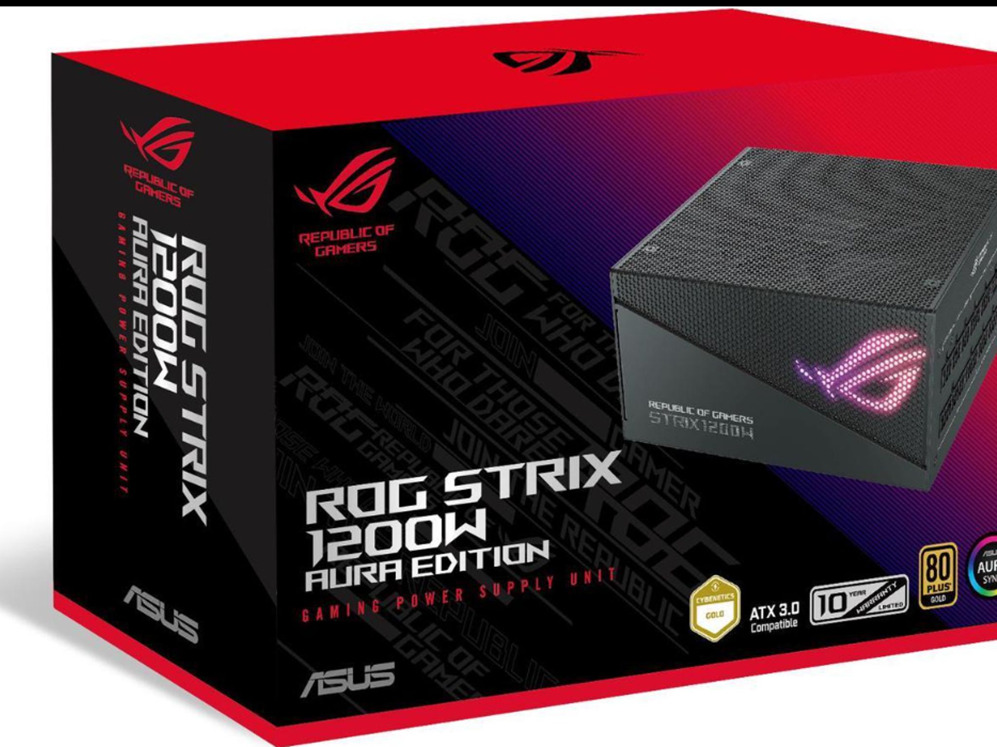 NEW ASUS ROG Strix 1200W Gold Aura Edition (Fully Modular 80+ Gold Certified, ATX 3.0)