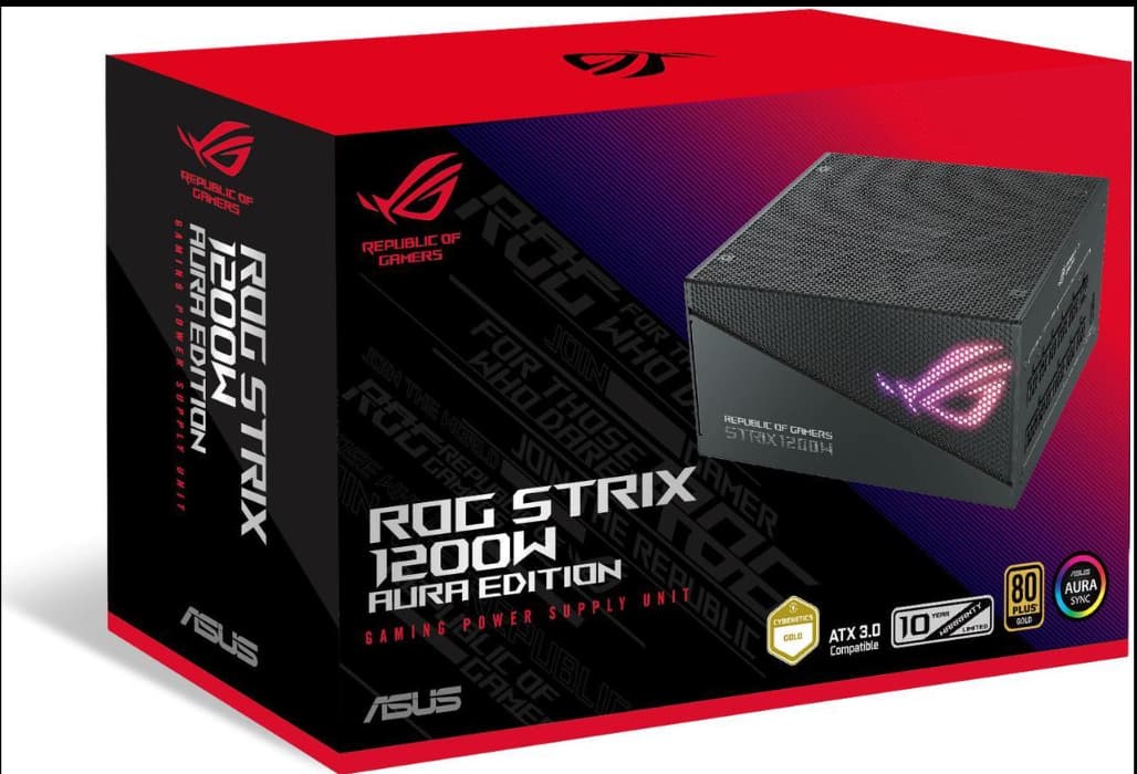 NEW ASUS ROG Strix 1200W Gold Aura Edition (Fully Modular 80+ Gold Certified, ATX 3.0)