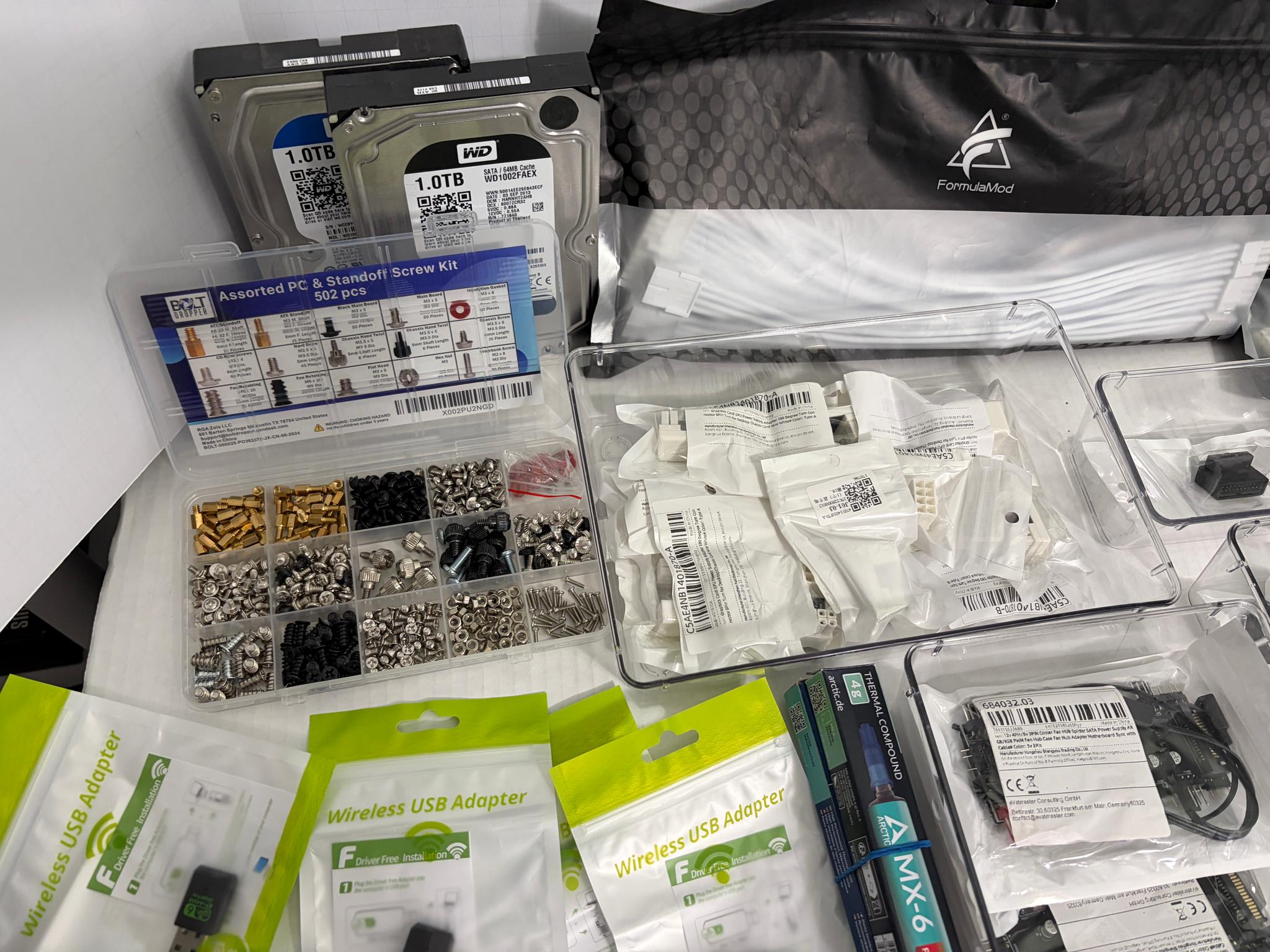 🔥 Massive PC Parts & Accessories Bundle – Cables, Adapters, SSDs, Screws, + More