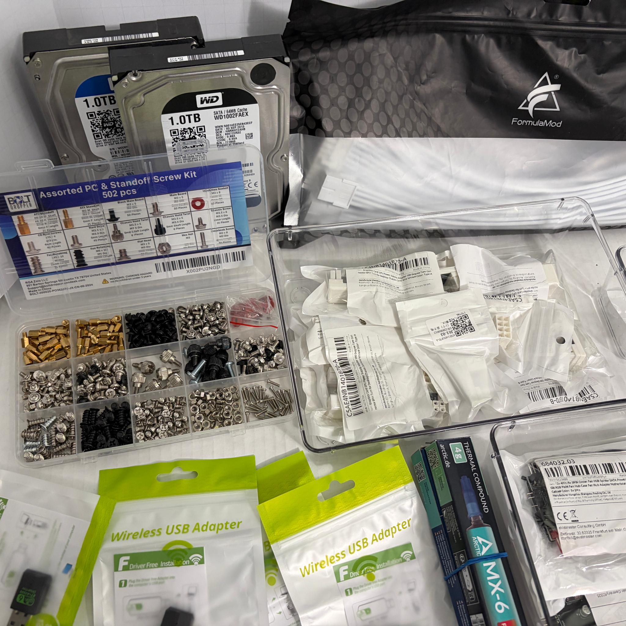 🔥 Massive PC Parts & Accessories Bundle – Cables, Adapters, SSDs, Screws, + More